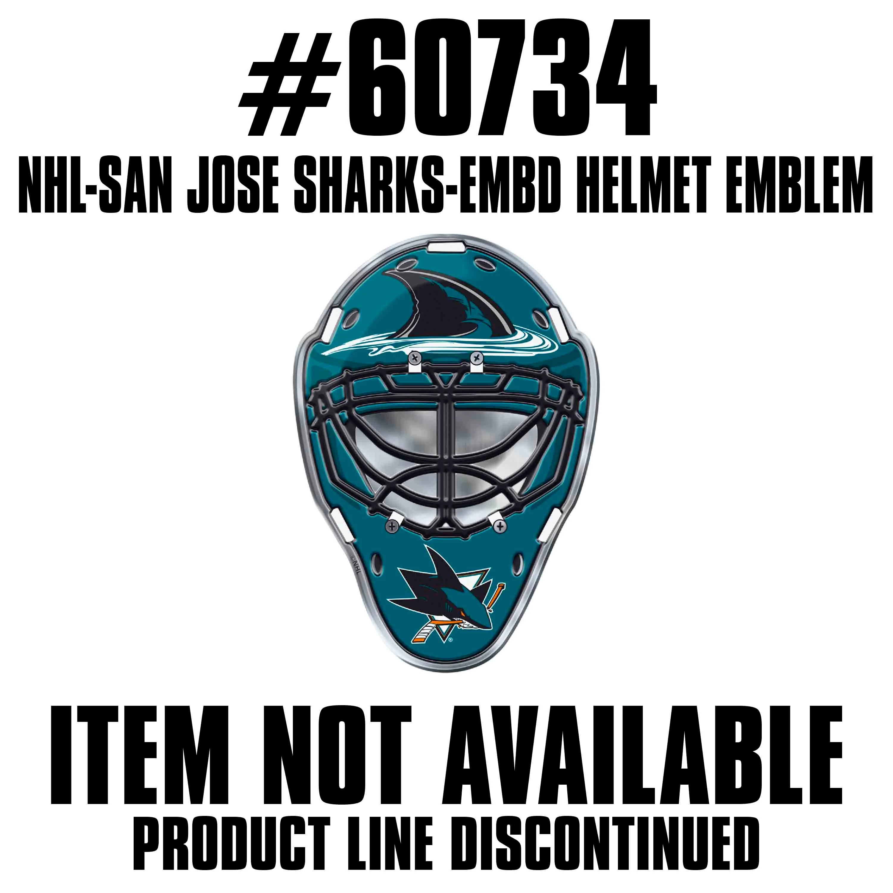 NHL - San Jose Sharks Embossed Helmet Emblem - Image 2