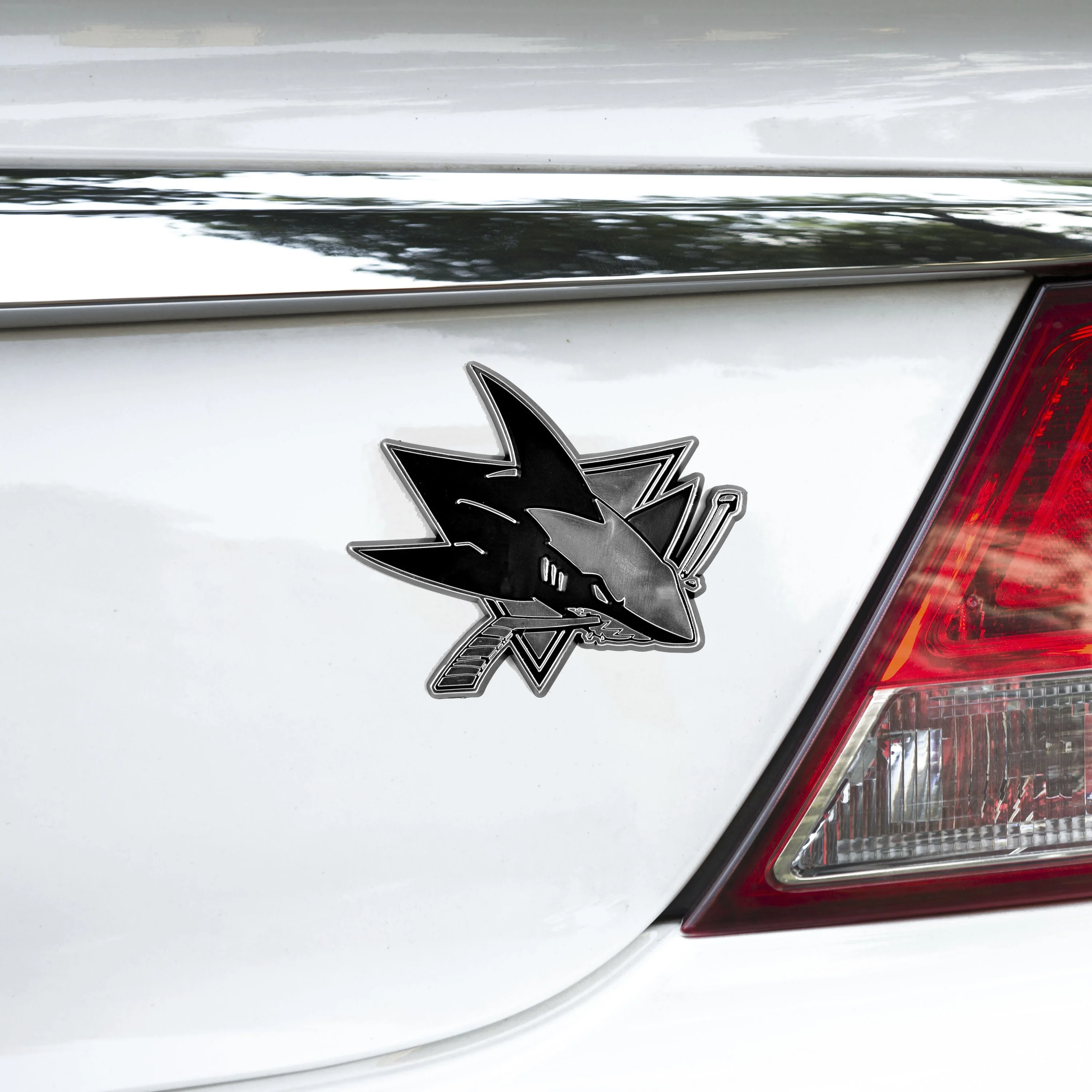 NHL - San Jose Sharks Plastic Chrome Emblem - Image 2