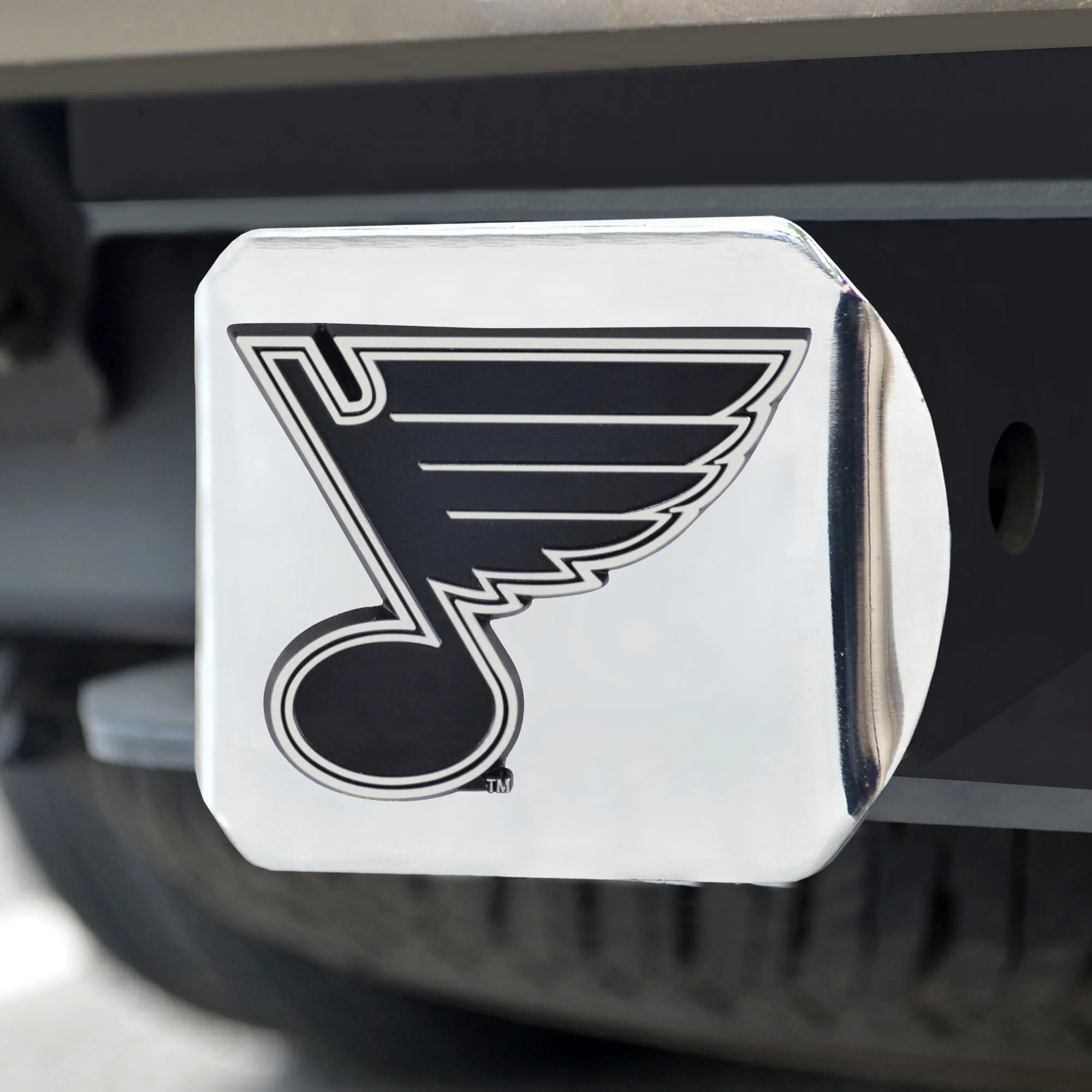 NHL - St. Louis Blues Chrome on Chrome Hitch Cover - Image 2