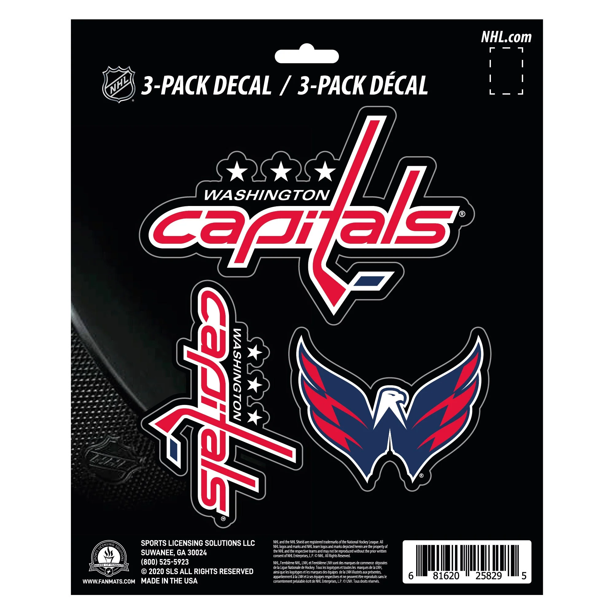 NHL - Washington Capitals Decal 3-pk