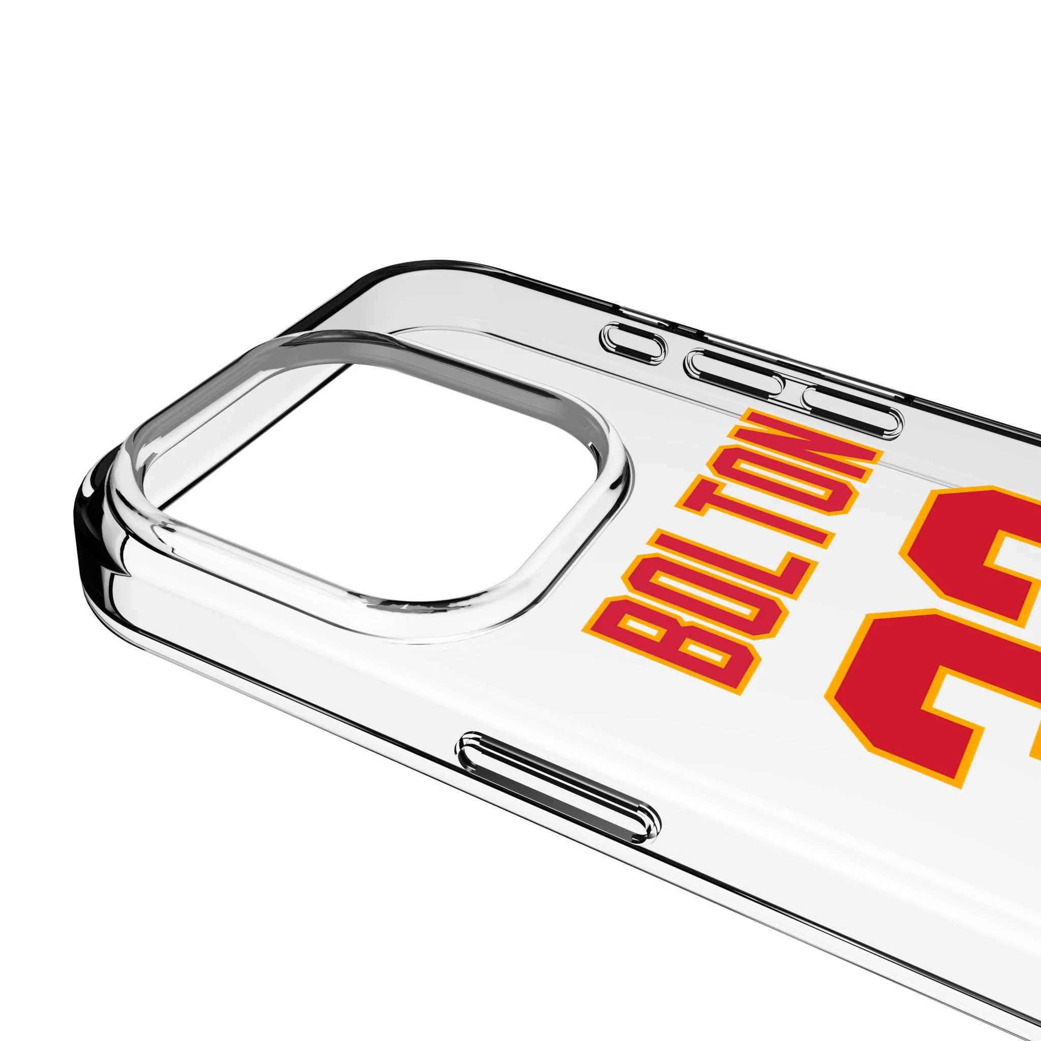 Nick Bolton Kansas City Chiefs 32 Game Tactic Clear Phone Case for Apple iPhone - Image 3