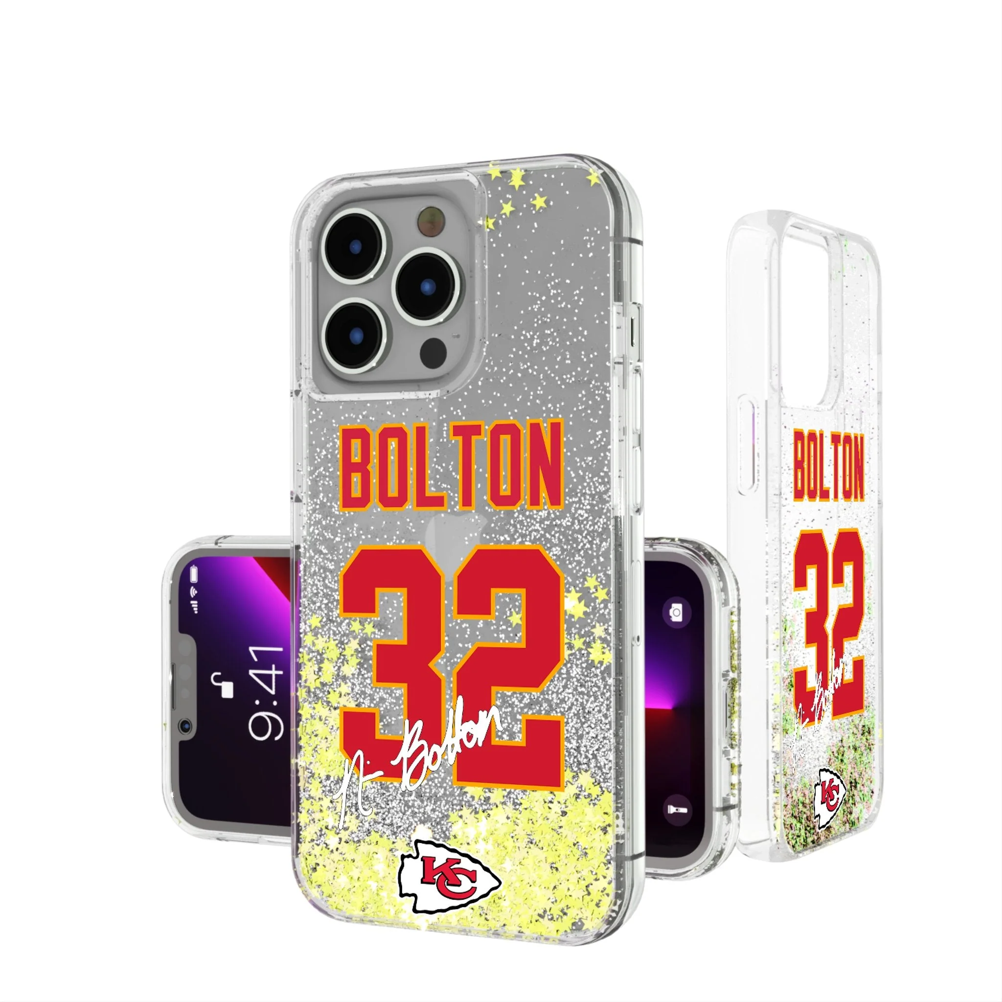 Nick Bolton Kansas City Chiefs 32 Ready Glitter Phone Case