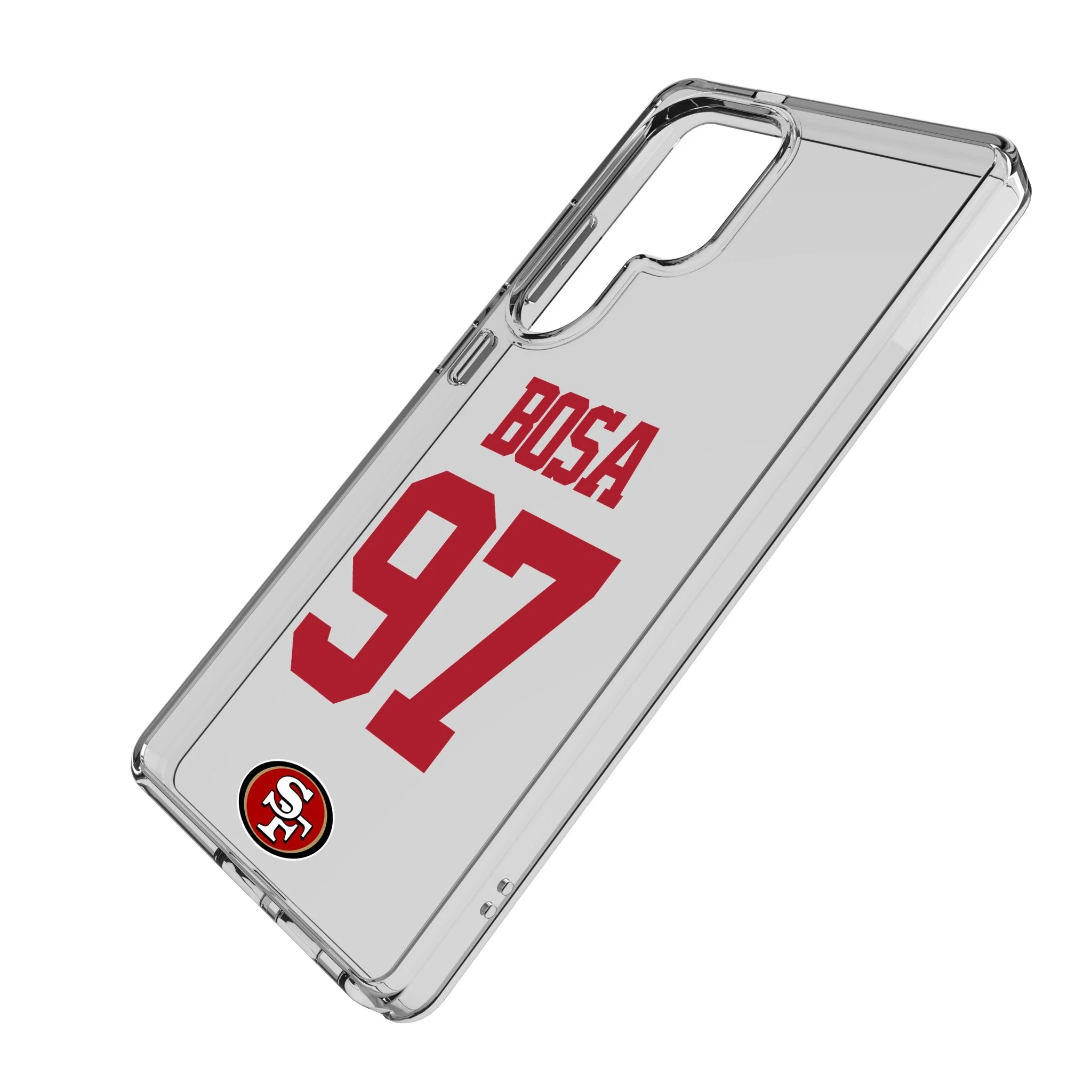 Nick Bosa San Francisco 49ers 97 Game Tactic Clear Phone Case for Samsung Galaxy - Image 2