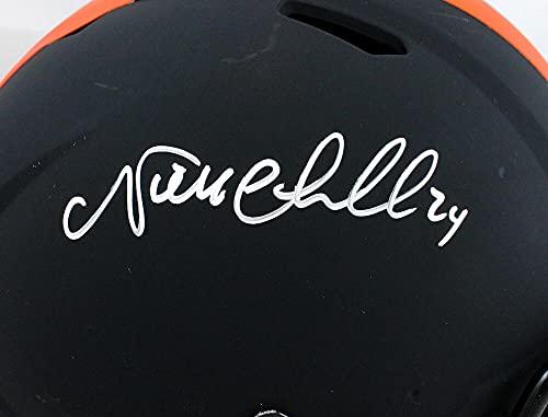 Nick Chubb Autographed Cleveland Browns Authentic Eclipse F/S Helmet - Beckett - Image 5