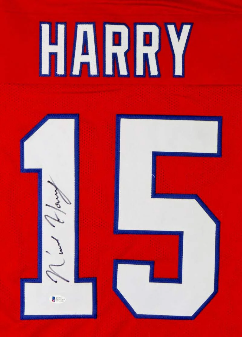 N'Keal Harry Autographed Red Pro Style Jersey- Beckett W Auth *1 - Image 3