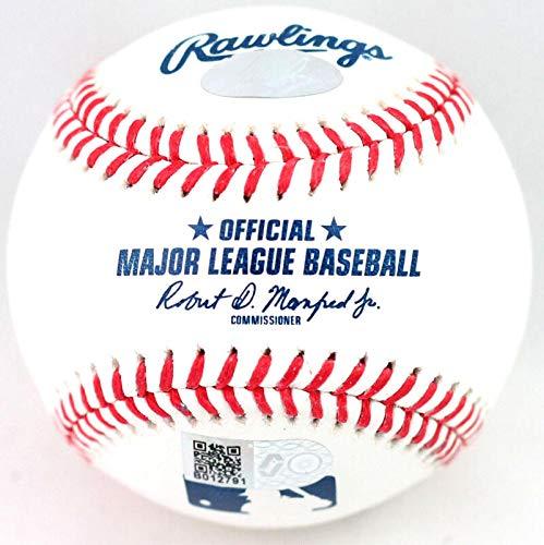 Nolan Ryan Autographed Rawlings OML Baseball w/324 Wins - AI Verified Blue - Image 2