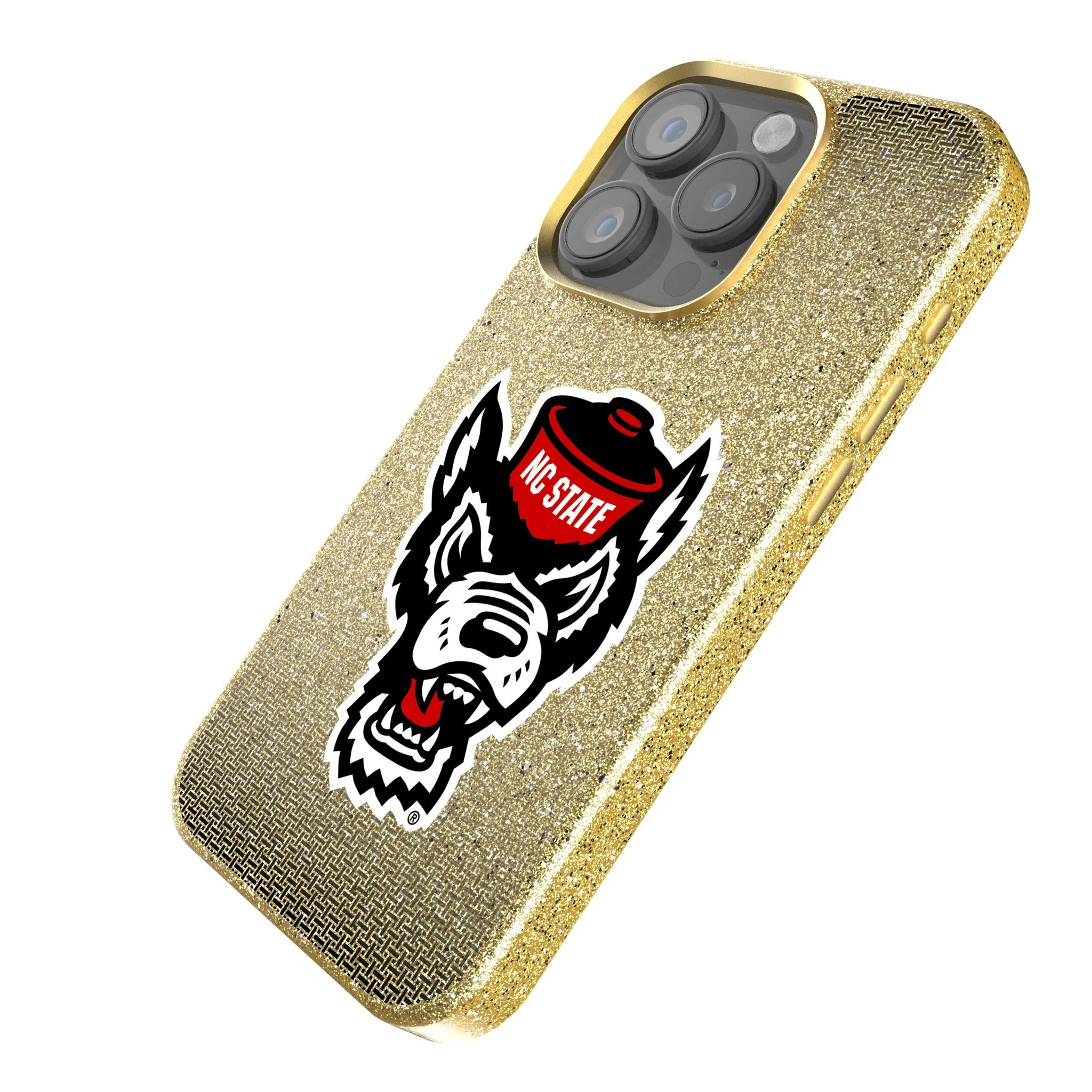 North Carolina State University Wolfpack Linen Bling Phone Case for Apple iPhone - Image 2