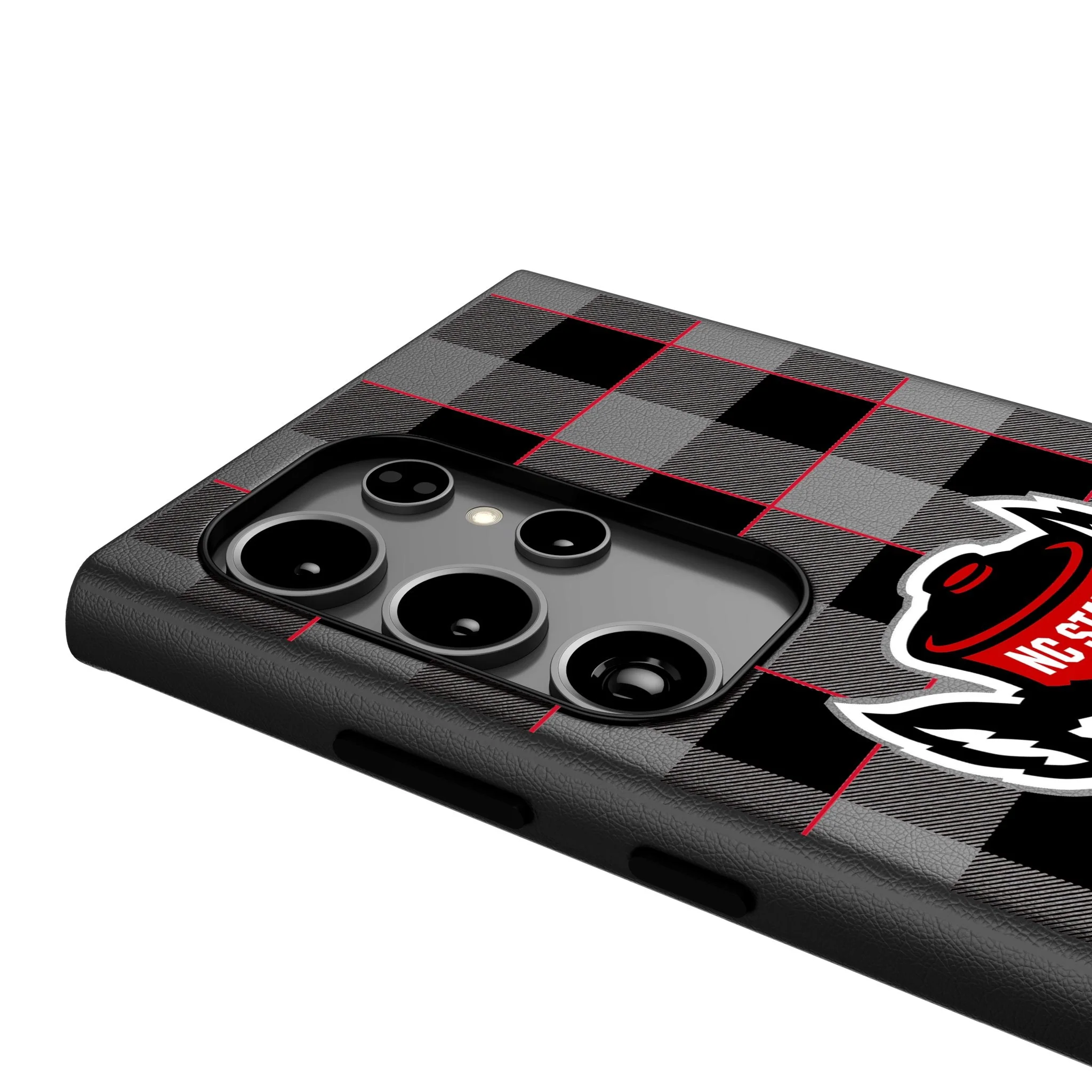 North Carolina State University Wolfpack Plaid MagSafe Compatible Phone Case for Samsung Galaxy - Image 4