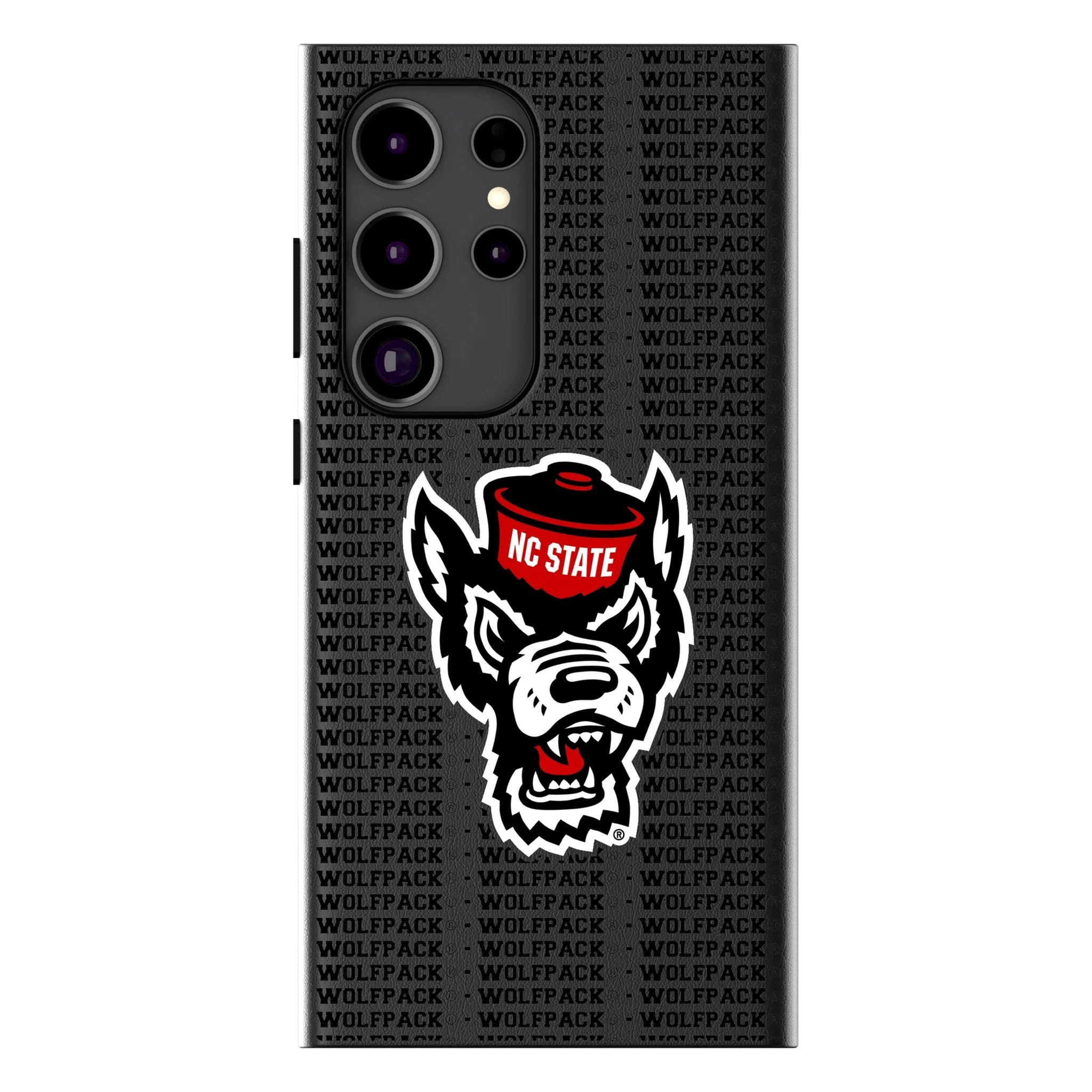 North Carolina State University Wolfpack Text Backdrop MagSafe Compatible Phone Case for Samsung Galaxy