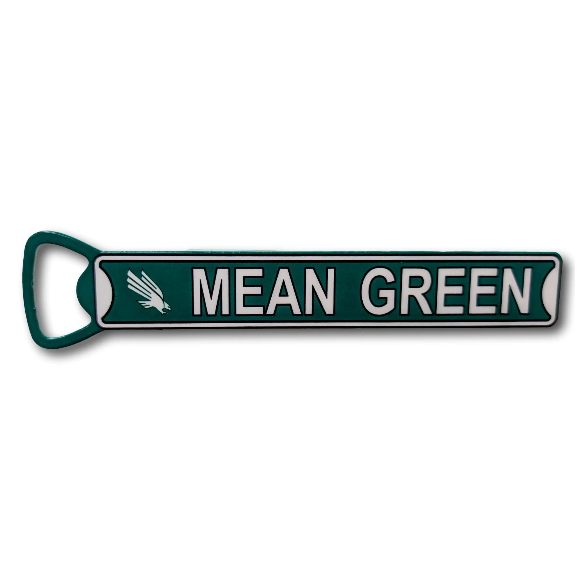 North Texas - MEAN GREEN - Steel Bottle Opener