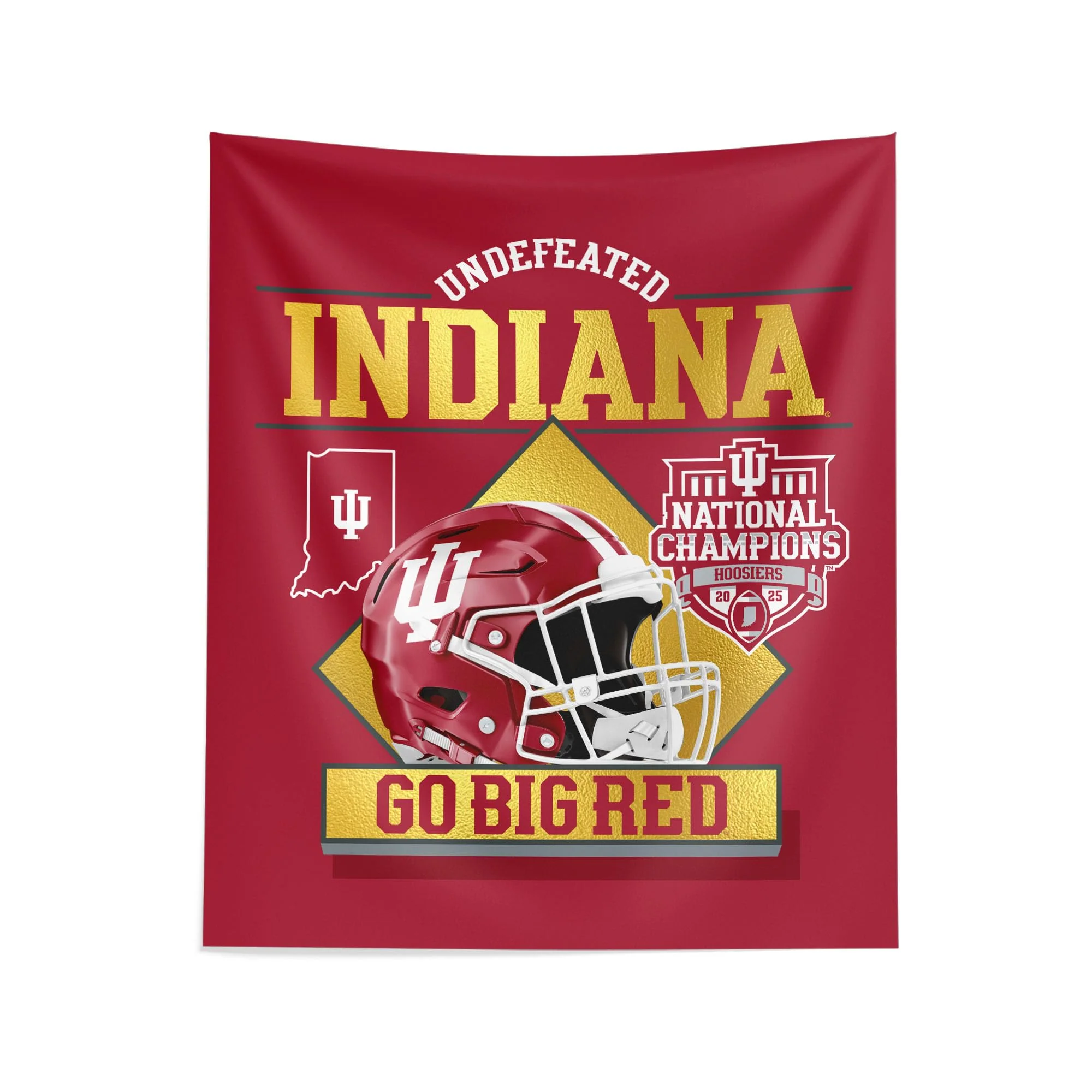 Northwest 2025 NCAA Football Championship Indiana Hoosiers Golden Wall Hanging, 34 x 40 inches - Image 4