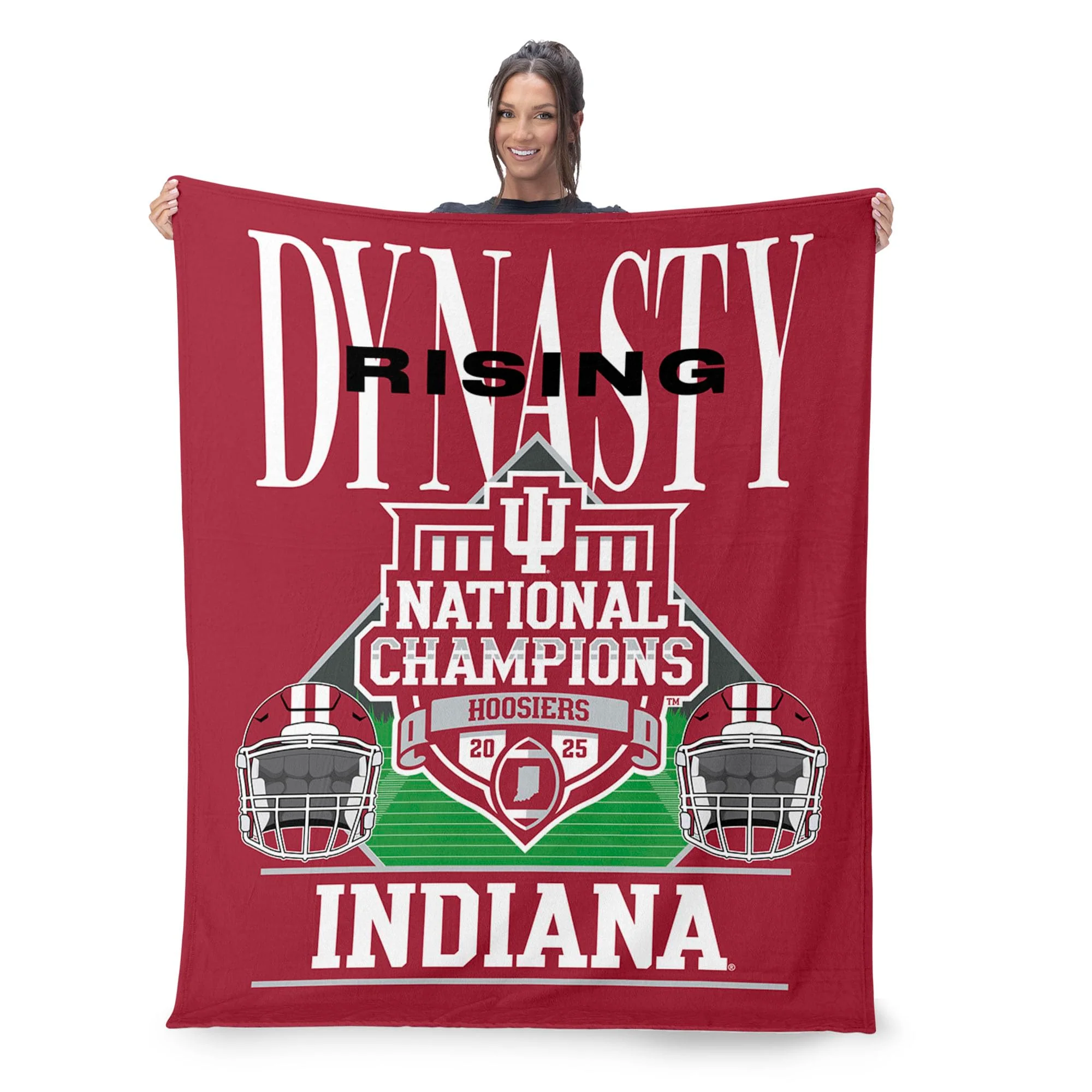 Northwest 2025 NCAA Football Championship Indiana Hoosiers Historical Silk Touch Throw Blanket, 46 x 60 inches - Image 2