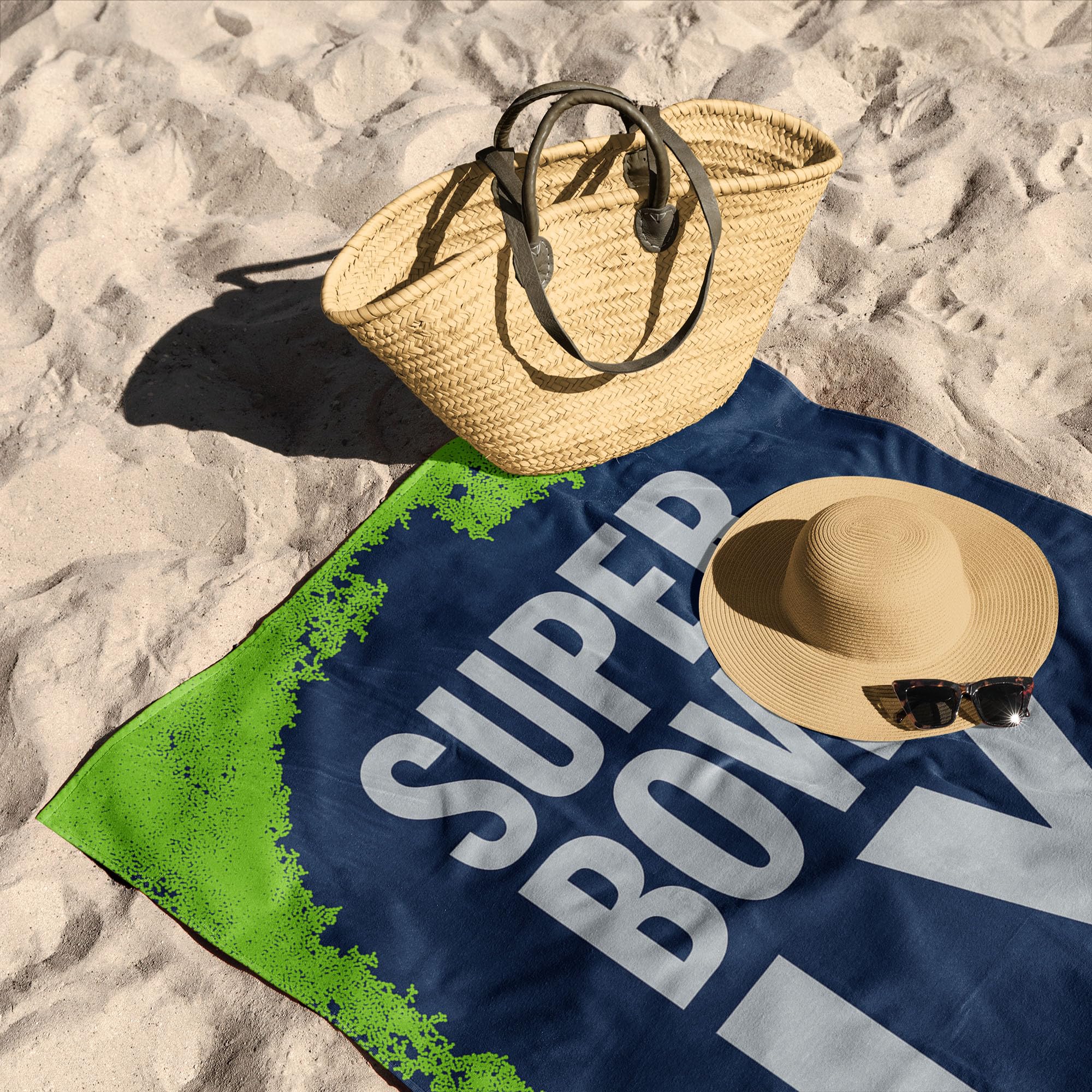 Northwest NFL Super Bowl 2026 Seattle Seahawks Champs Barbary Beach Towel, 30 x 60 in - Image 2