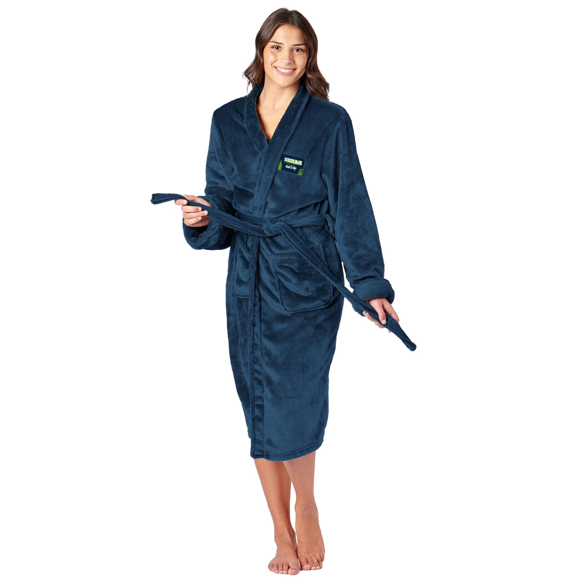 Northwest NFL Super Bowl 2026 Seattle Seahawks Champs Hub Silk Touch Robe, Small/Medium