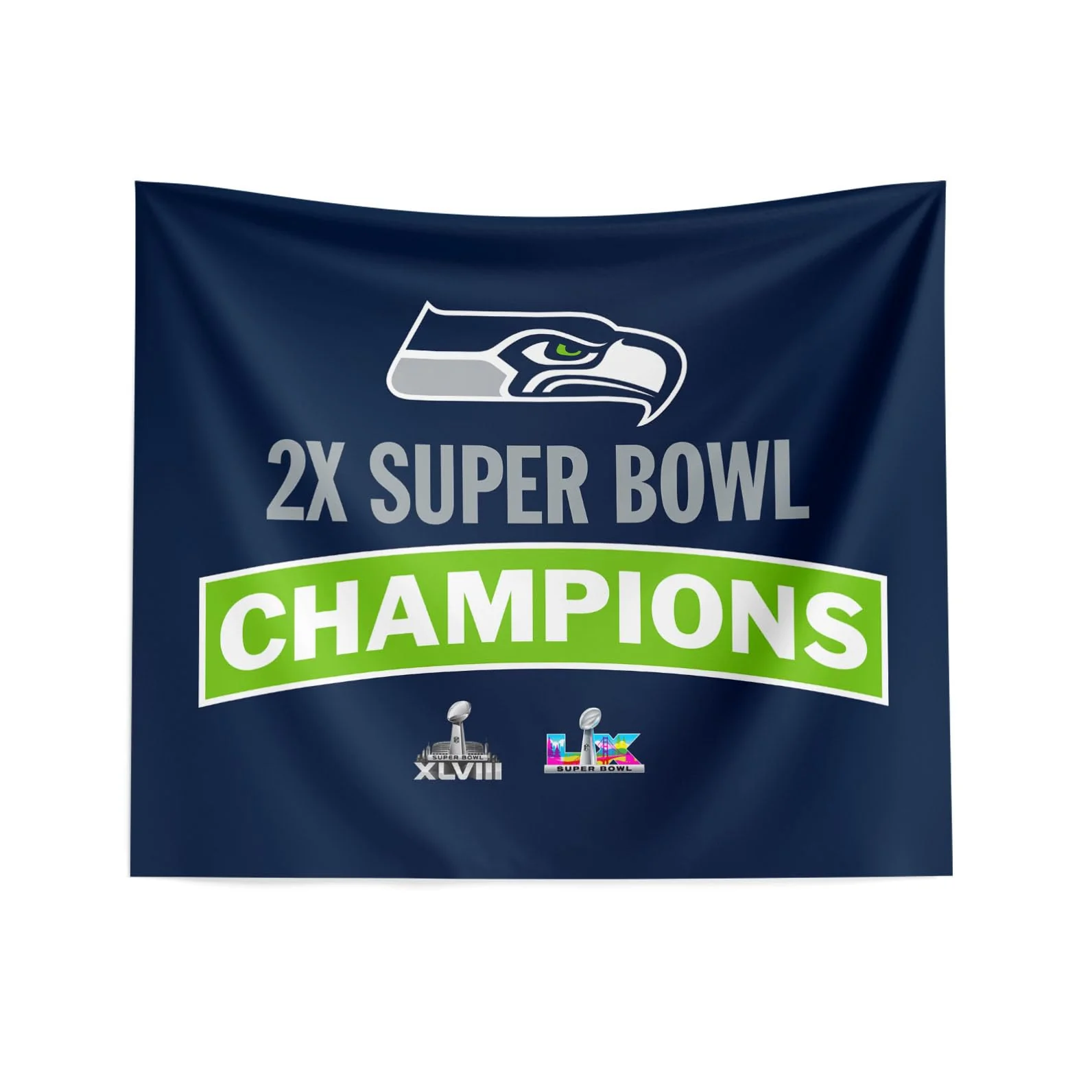 Northwest NFL Super Bowl 2026 Seattle Seahawks Multi Champs Grind Tapestry Wall Hanging, 34 x 40 in - Image 3