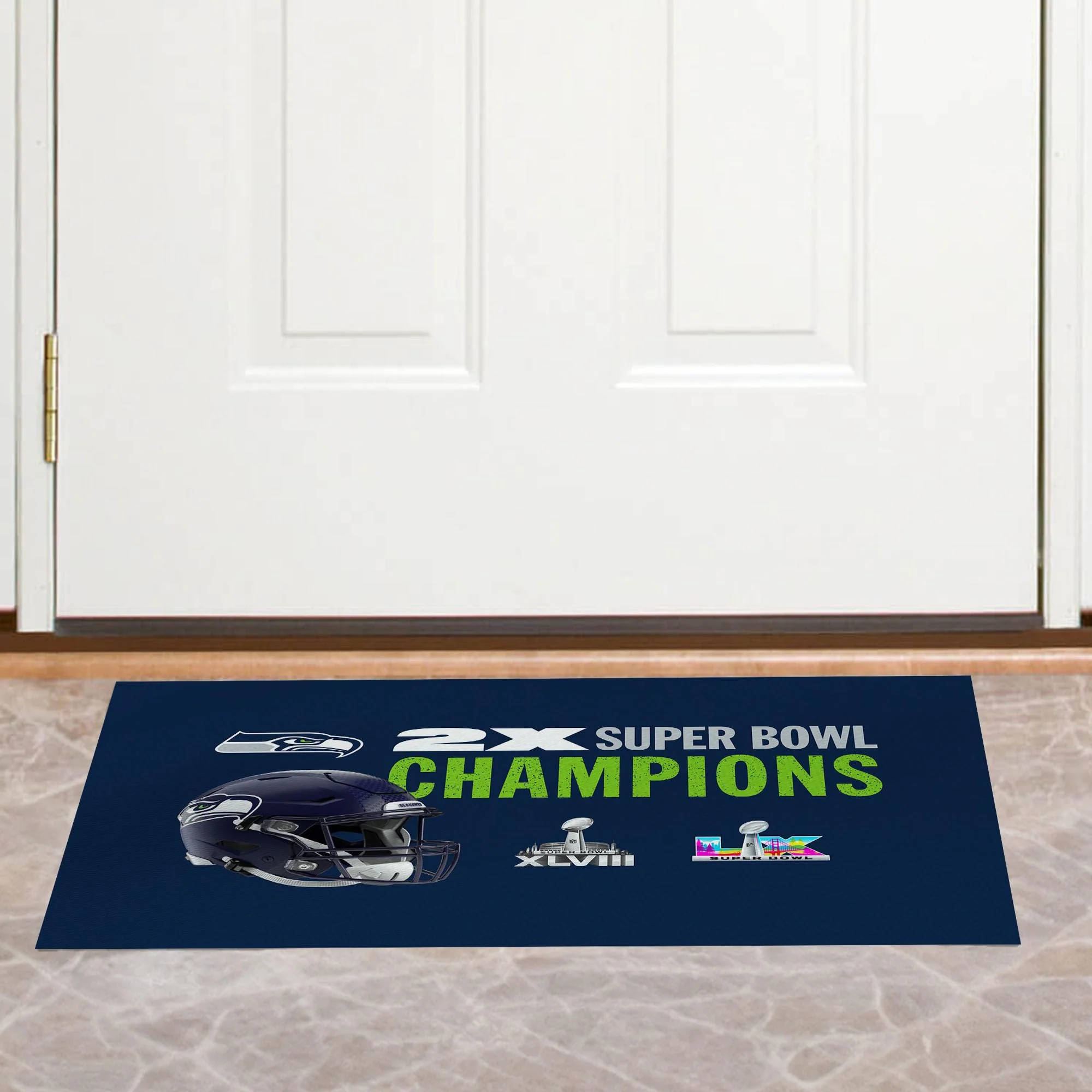 Northwest NFL Super Bowl 2026 Seattle Seahawks Multi Champs Rush Washable Rug, 20 x 32 in - Image 2