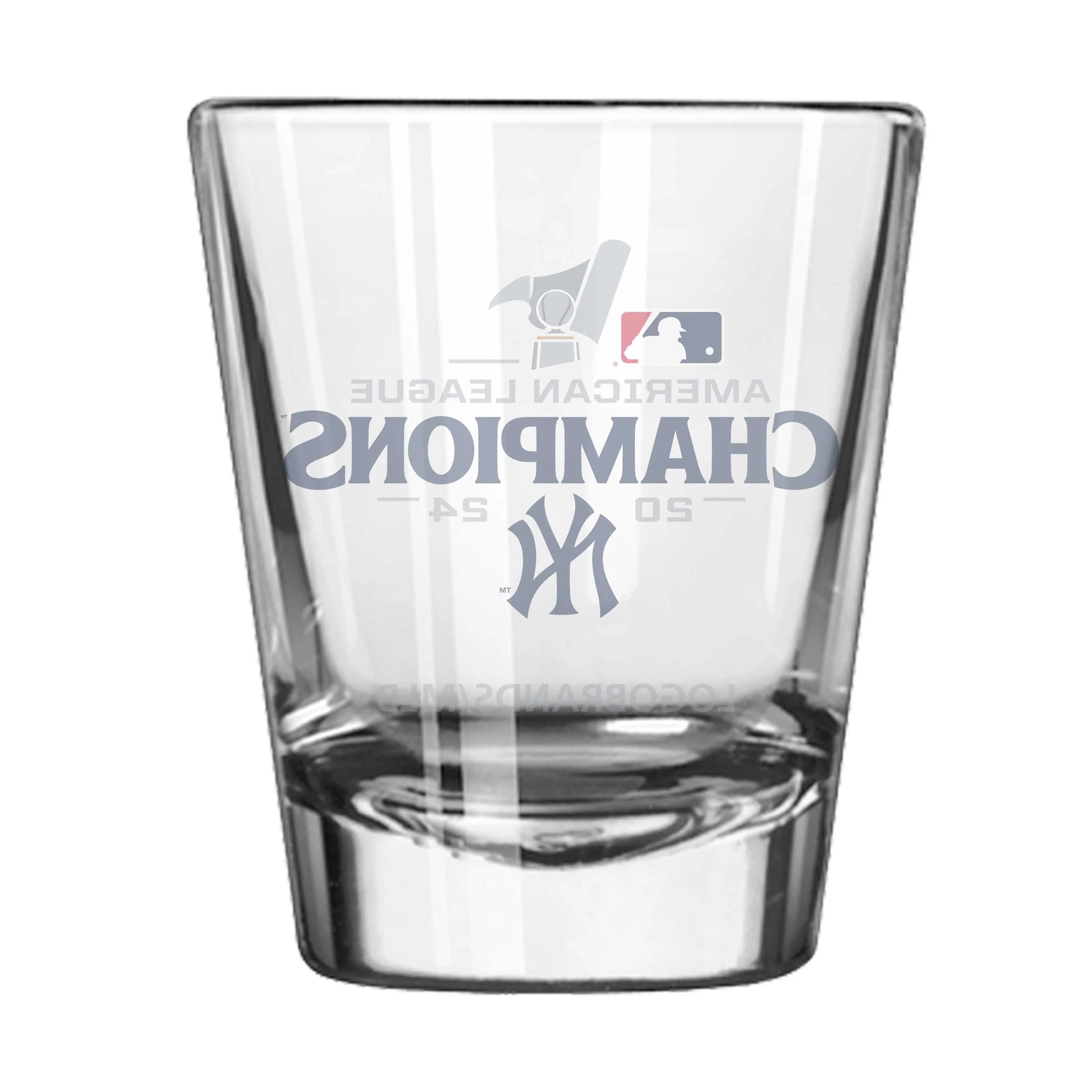 NY Yankees 2024 American League Champs 2oz Shot Glass - Image 2