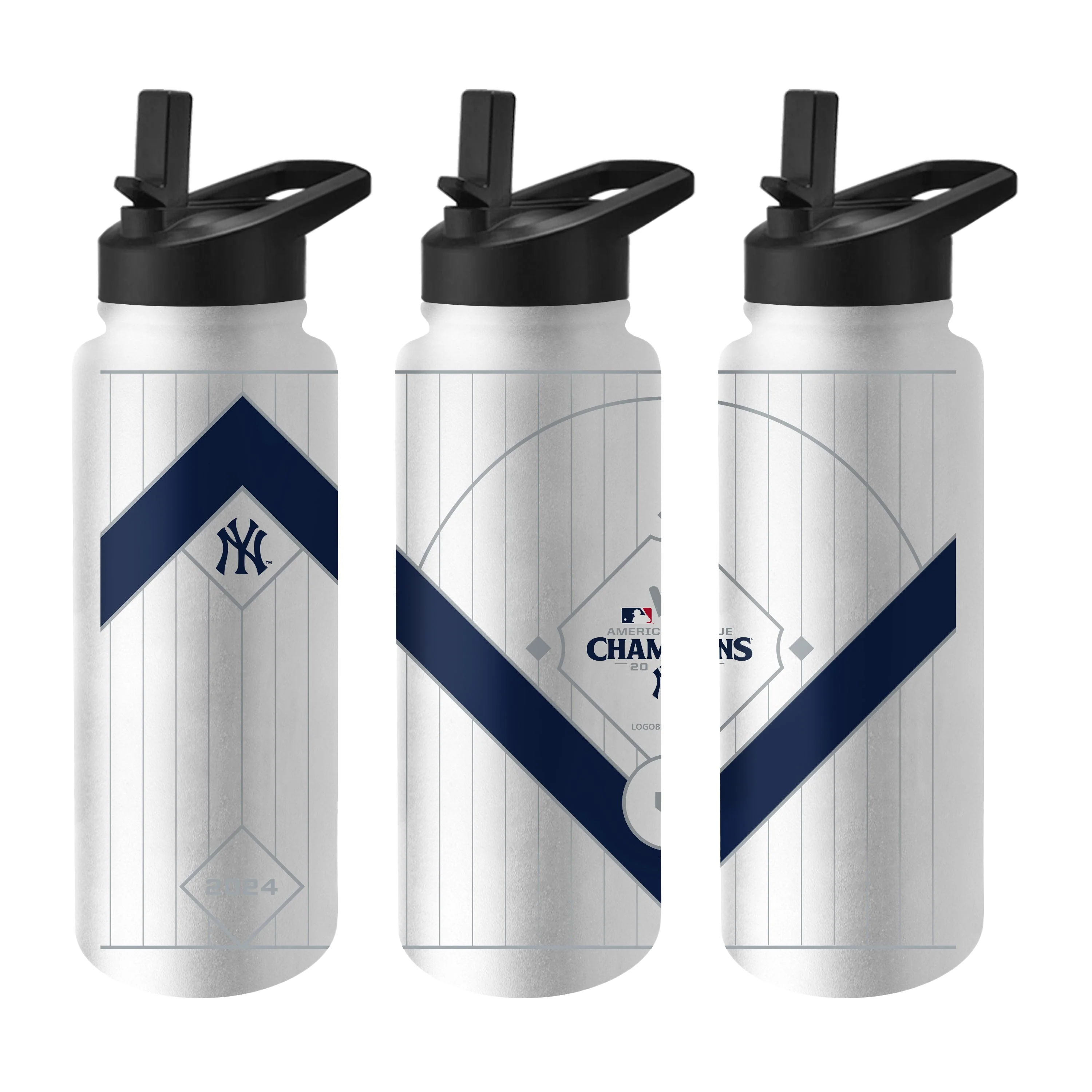 NY Yankees 2024 American League Champs 34oz Quencher Bottle - Image 2