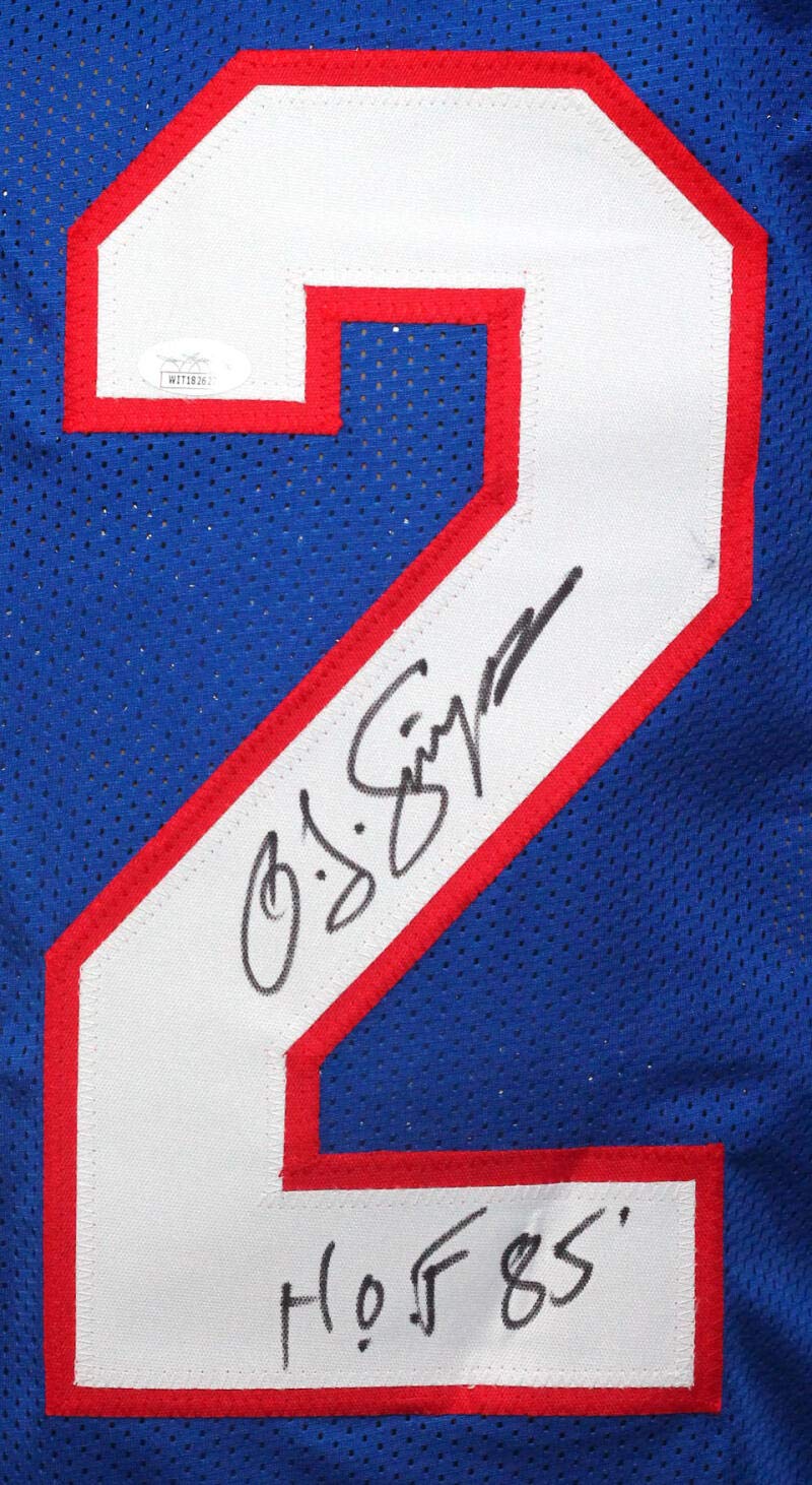 O. J. Simpson Autographed Blue Pro Style Jersey w/HOF- JSA W Auth *MB2 - Image 3