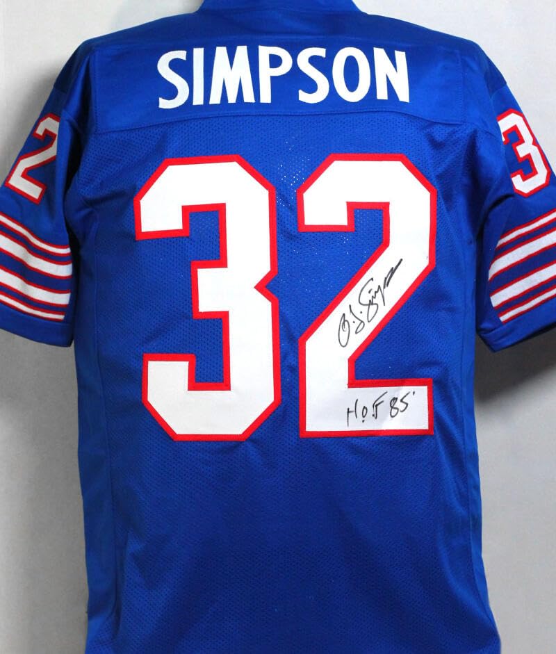 O. J. Simpson Autographed Blue Pro Style Jersey w/HOF- JSA W Auth *MB2 - Image 5