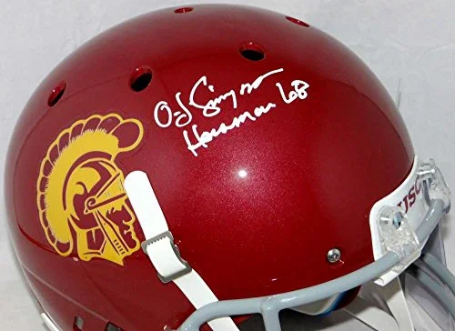 O. J. Simpson Autographed USC Trojans F/S Schutt Helmet W/ Heisman- JSA W Auth - Image 2