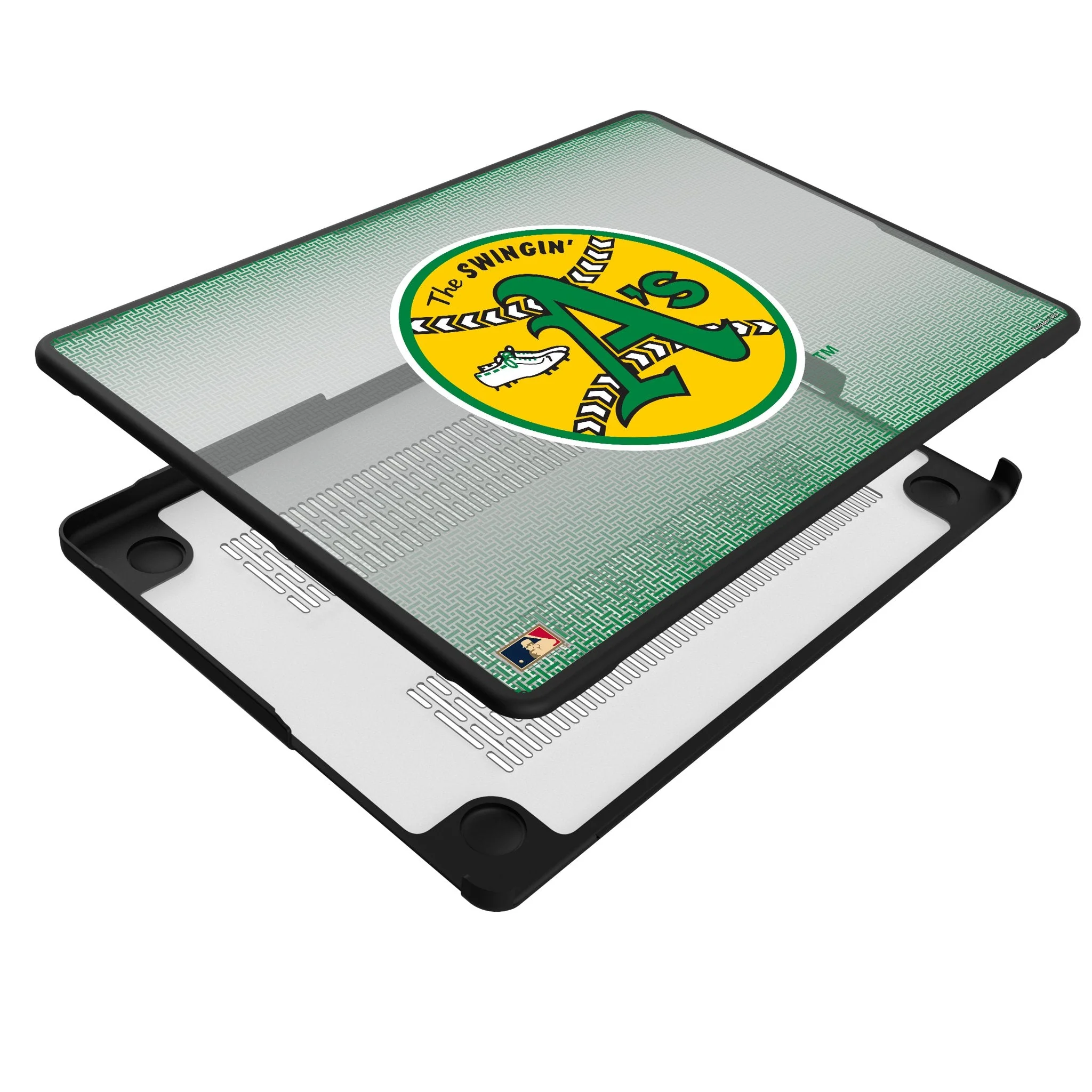 Oakland As 1971-1981 - Cooperstown Collection Linen Laptop Case for Apple MacBook - Image 4