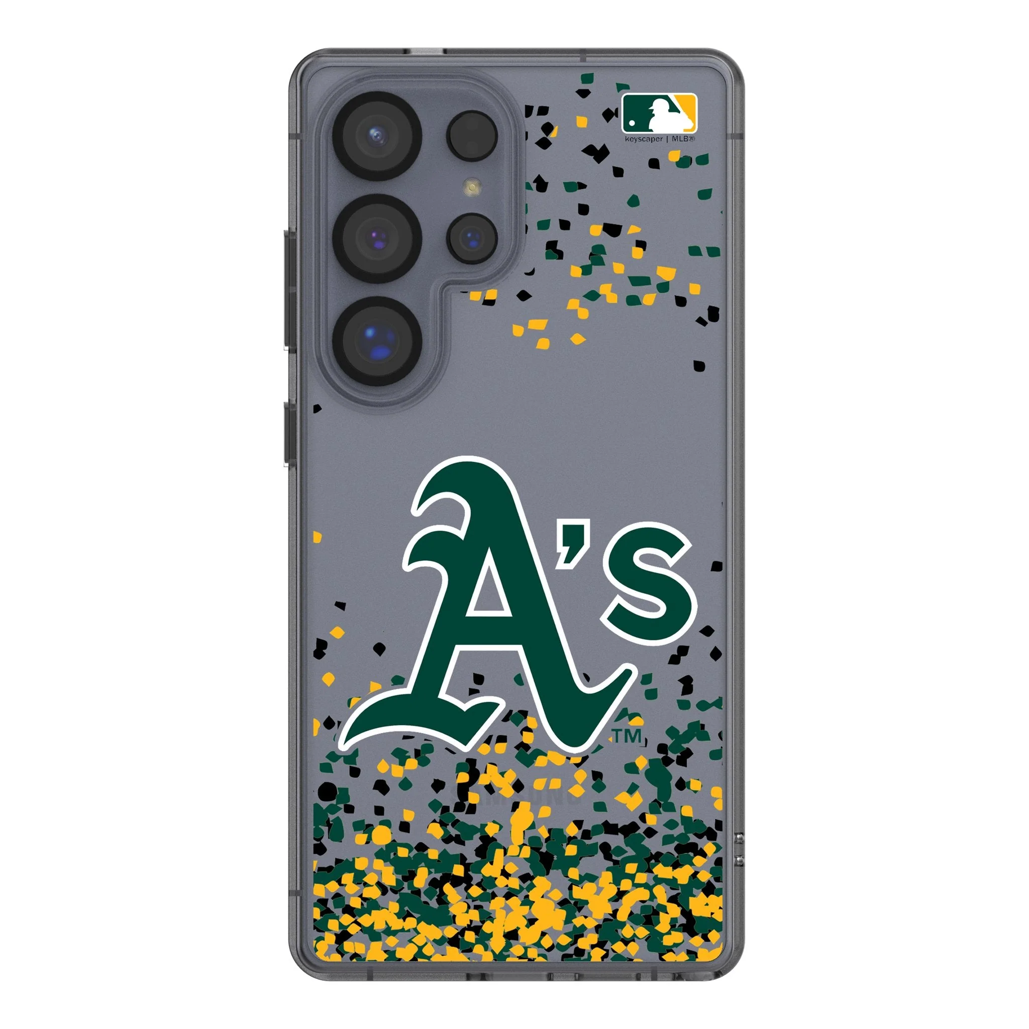 Oakland Athletics Confetti Clear Phone Case for Samsung Galaxy
