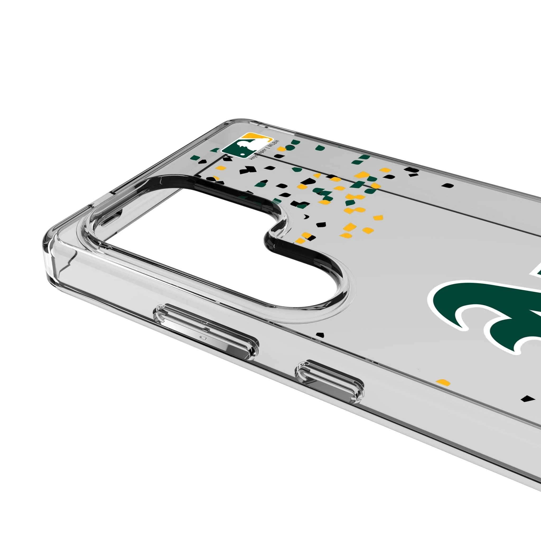 Oakland Athletics Confetti Clear Phone Case for Samsung Galaxy - Image 3