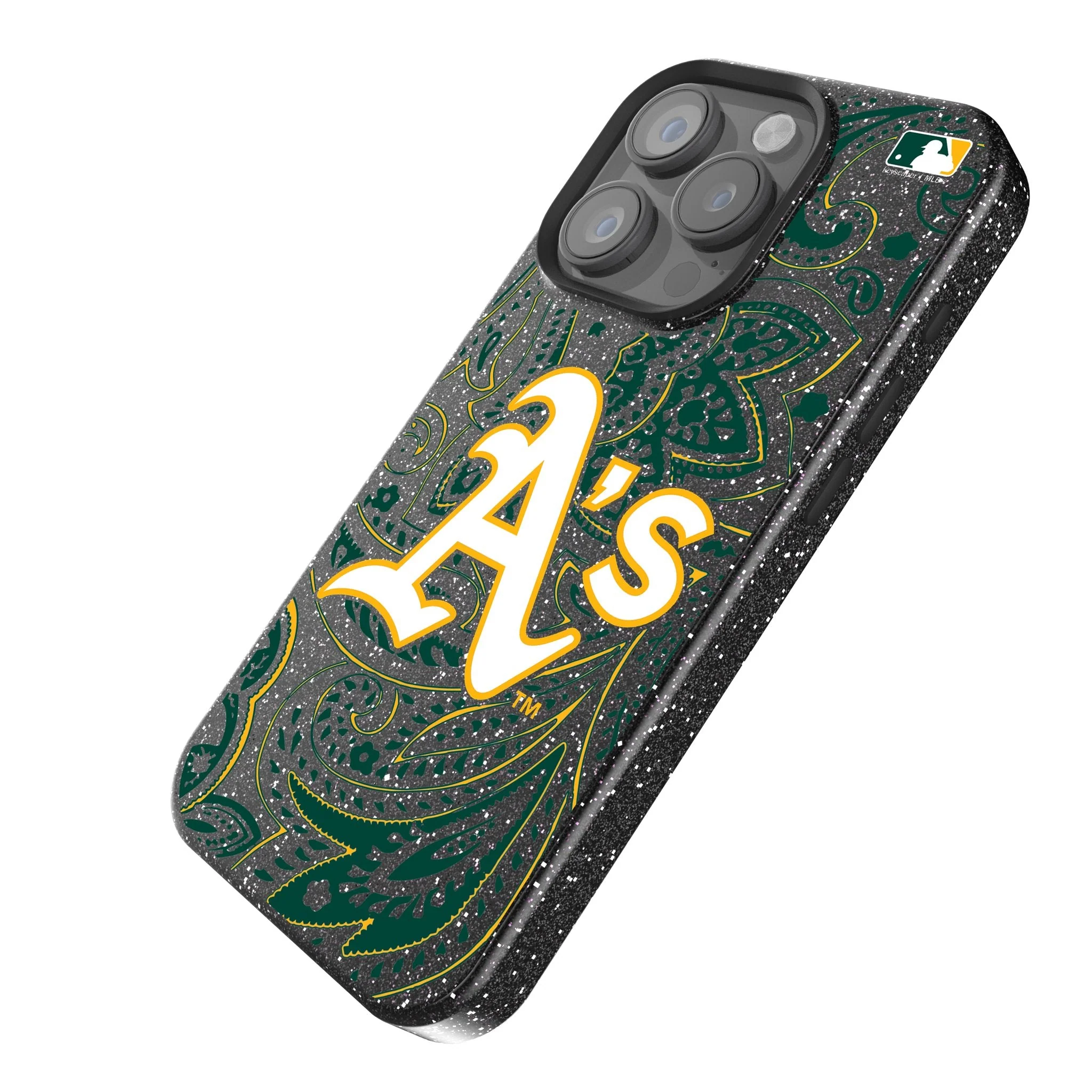 Oakland Athletics Paisley Bling Phone Case - Image 2
