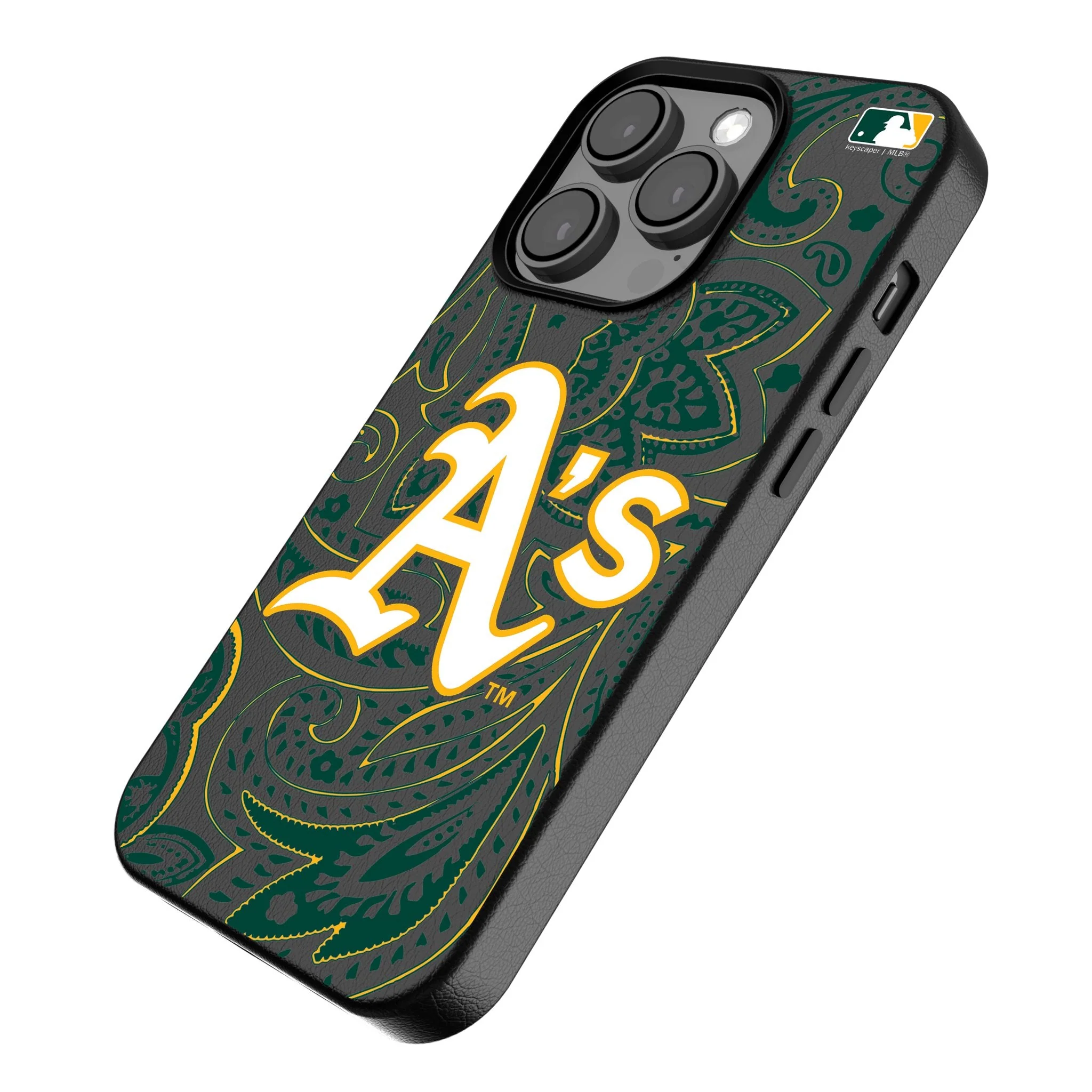 Oakland Athletics Paisley MagSafe Compatible Phone Case for Apple iPhone - Image 2