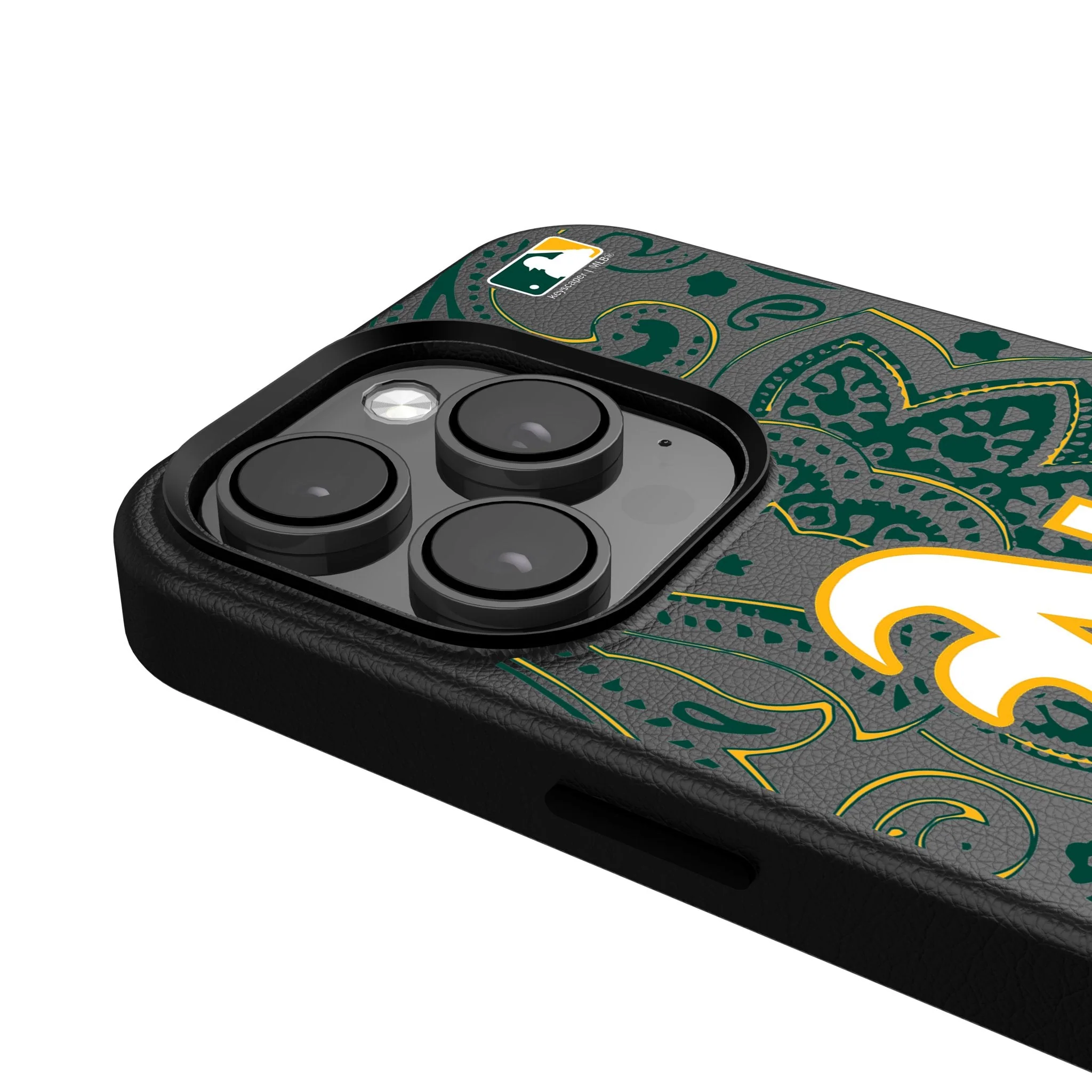 Oakland Athletics Paisley MagSafe Compatible Phone Case for Apple iPhone - Image 4