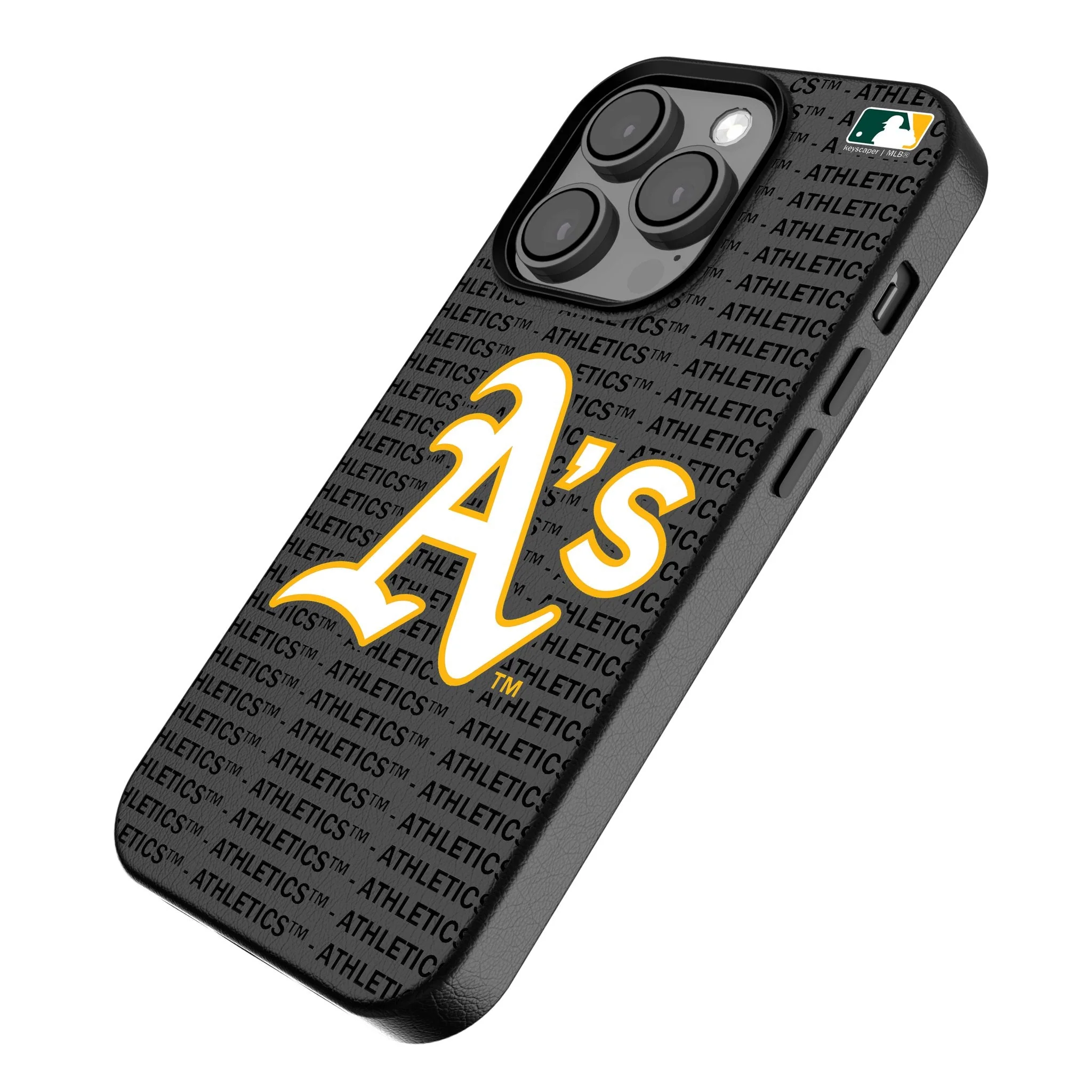 Oakland Athletics Text Backdrop MagSafe Compatible Phone Case for Apple iPhone - Image 2