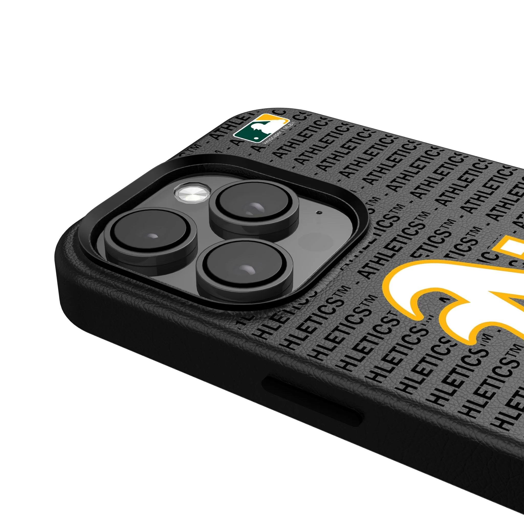 Oakland Athletics Text Backdrop MagSafe Compatible Phone Case for Apple iPhone - Image 4