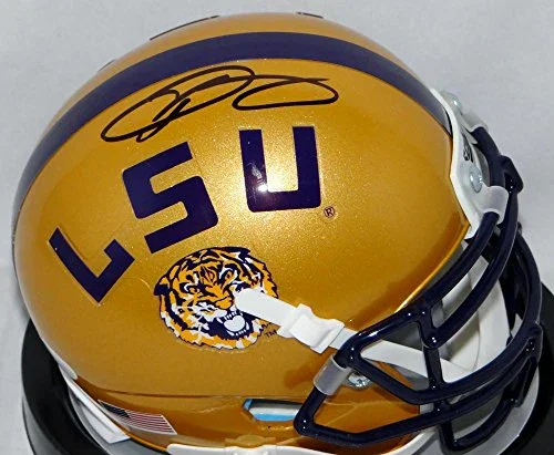 Odell Beckham Autographed LSU Tigers Gold Schutt Mini Helmet- JSA Authenticated - Image 2