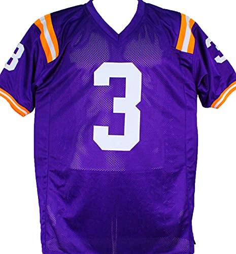 Odell Beckham Autographed Purple College Style Jersey-Beckett W Hologram Black - Image 2