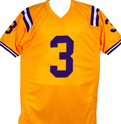Odell Beckham Autographed Yellow College Style Jersey-Beckett W Hologram Silver - Image 2