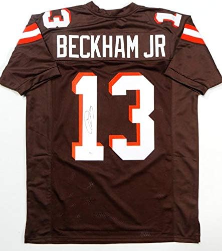 Odell Beckham Jr Autographed Brown Pro Style Jersey- JSA Authenticated *1 - Image 4
