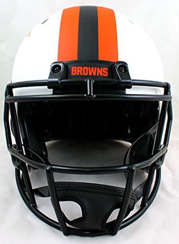 Odell Beckham Signed Cleveland Browns F/S Lunar Speed Authentic Helmet-Beckett W Hologram Orange - Image 4