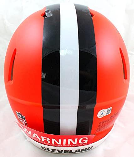Odell Beckham Signed Cleveland Browns F/S Speed Authentic Helmet-Beckett W Hologram Black - Image 3