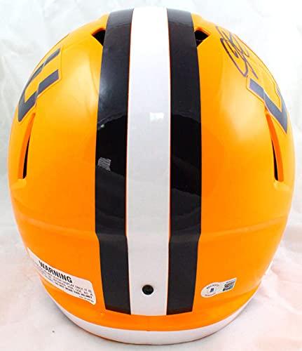 Odell Beckham Signed LSU Tigers F/S Speed Helmet-Beckett W Hologram Black - Image 3