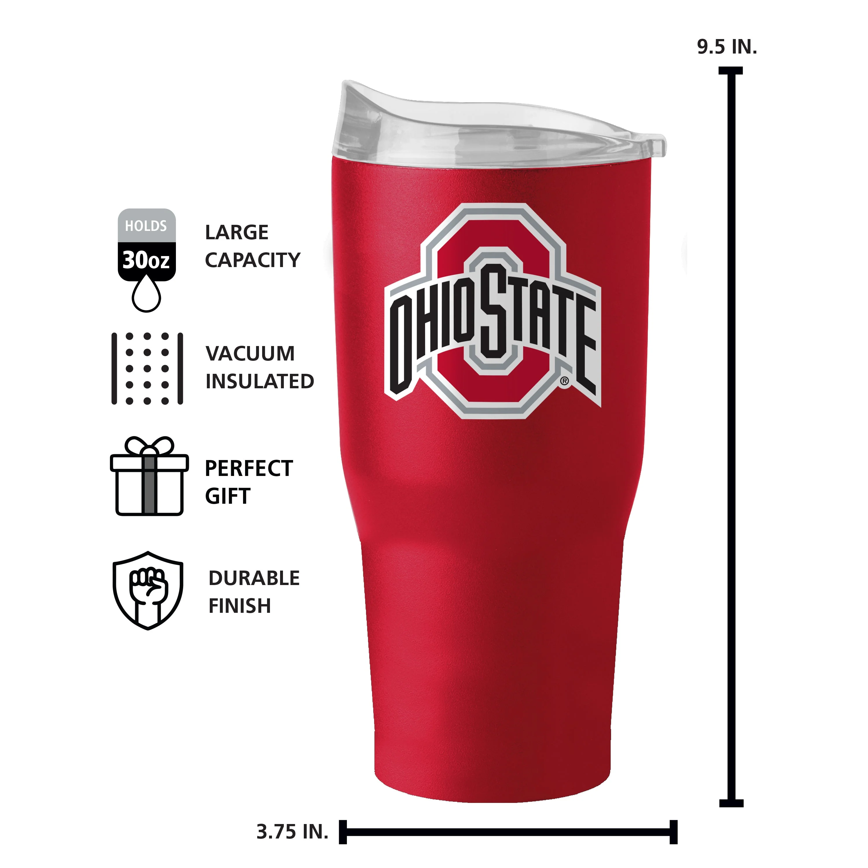 Ohio State 30oz Flipside Powder Coat Tumbler