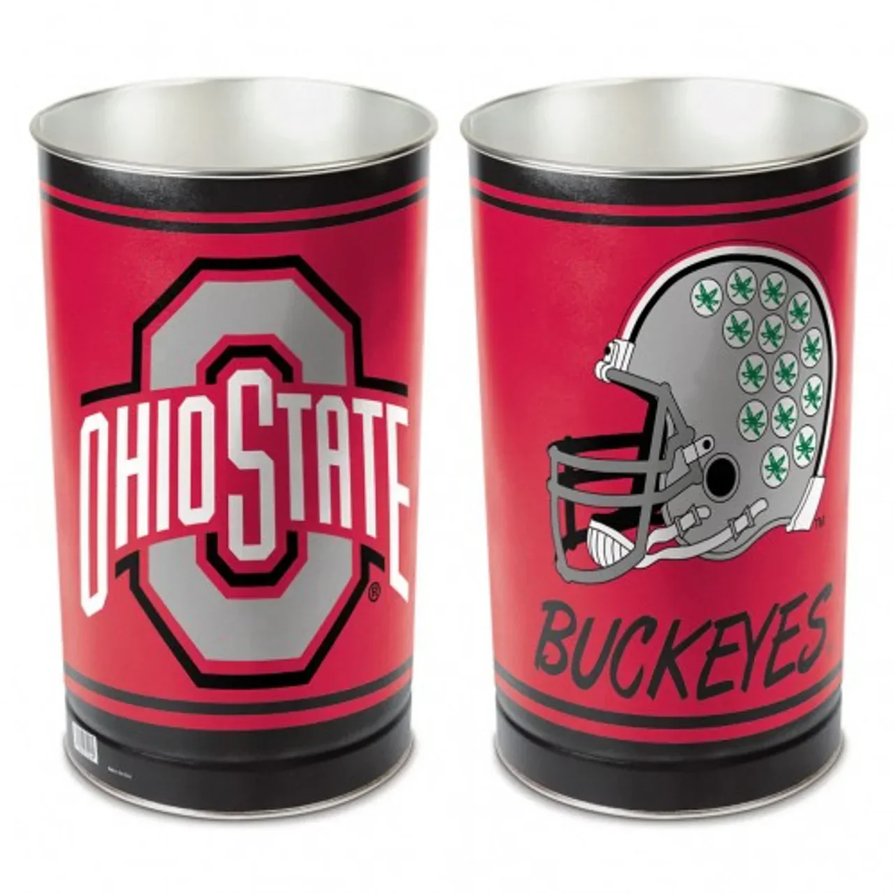 Ohio State Buckeyes Waste Basket - 15 inch - Helmet Style - Image 2