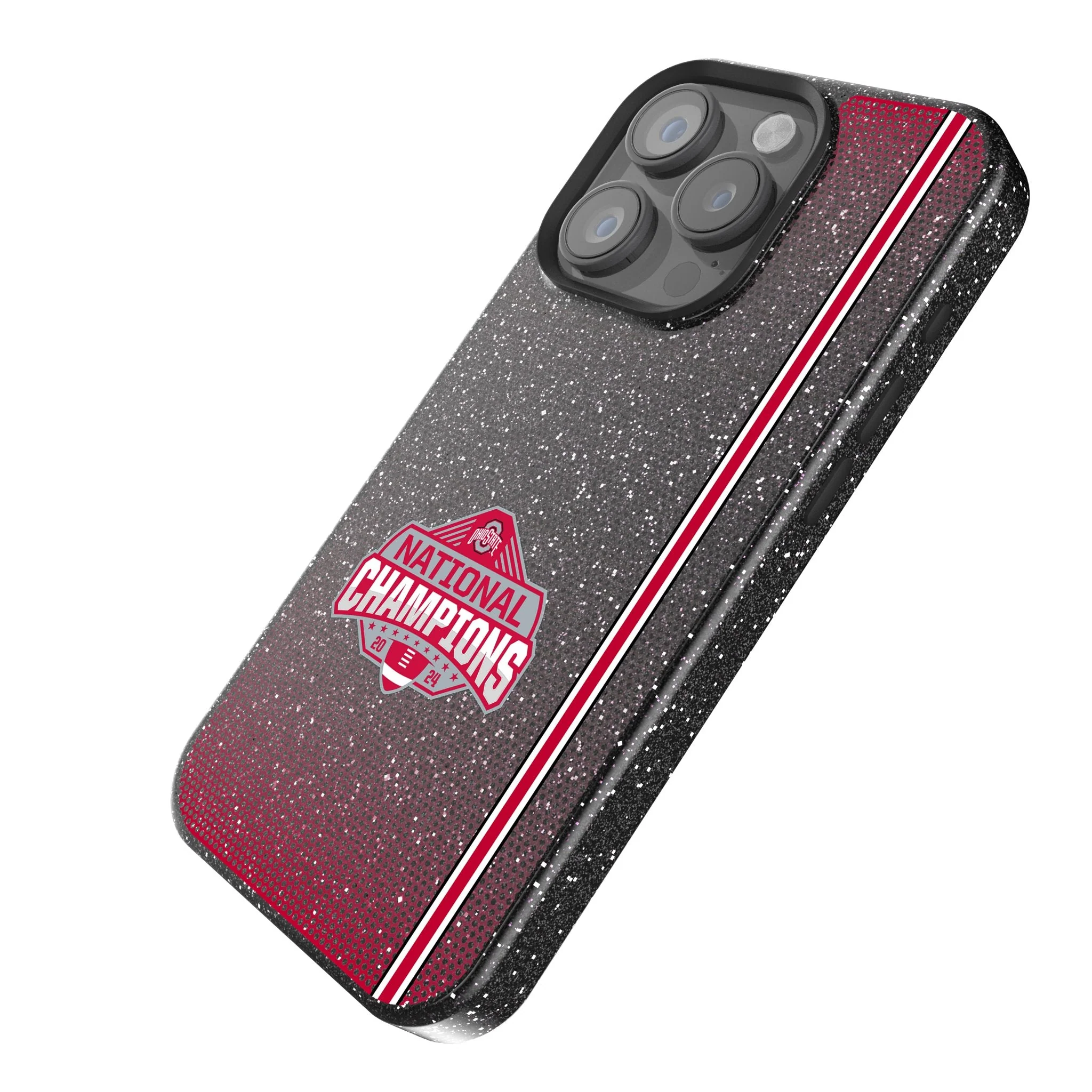 Ohio State University Buckeyes 2024 College Football Playoff National Champion Bling Phone Case for Apple iPhone - Image 2