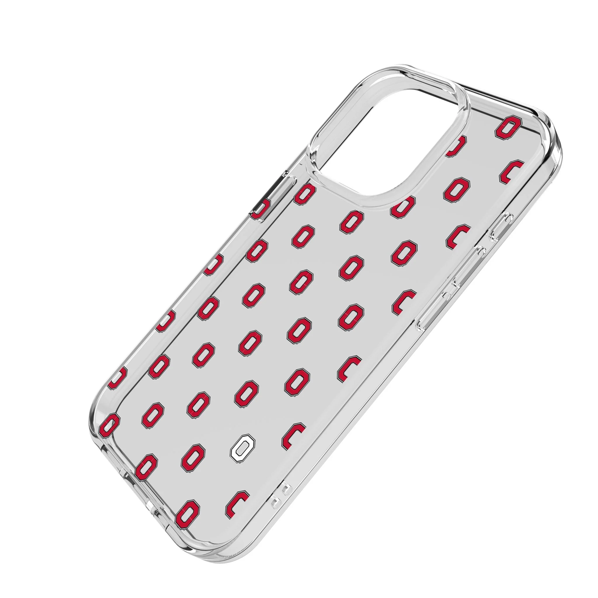 Ohio State University Buckeyes Fashion Pattern Clear Phone Case for Apple iPhone - Image 2