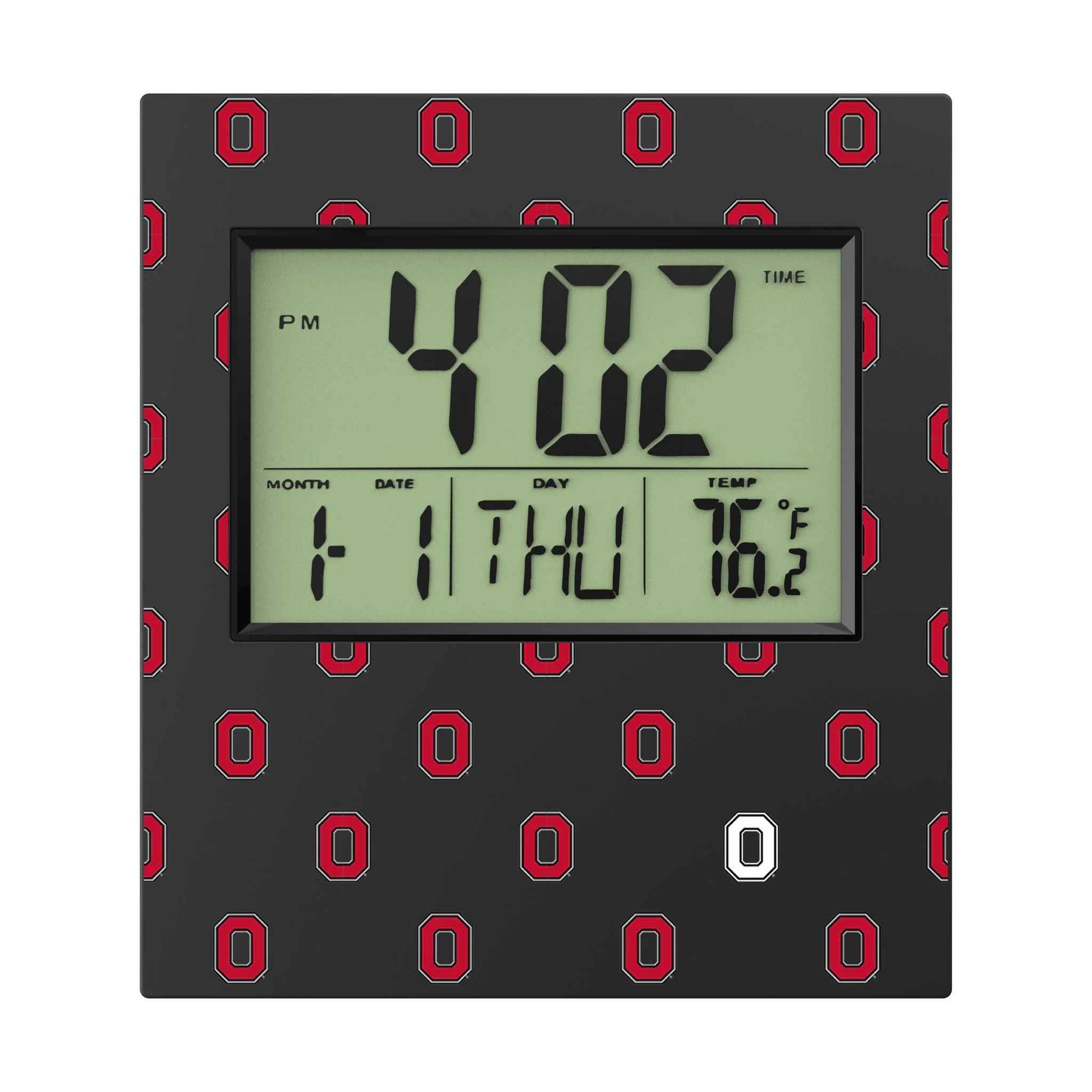 Ohio State University Buckeyes Fashion Pattern Wall Clock - Image 2