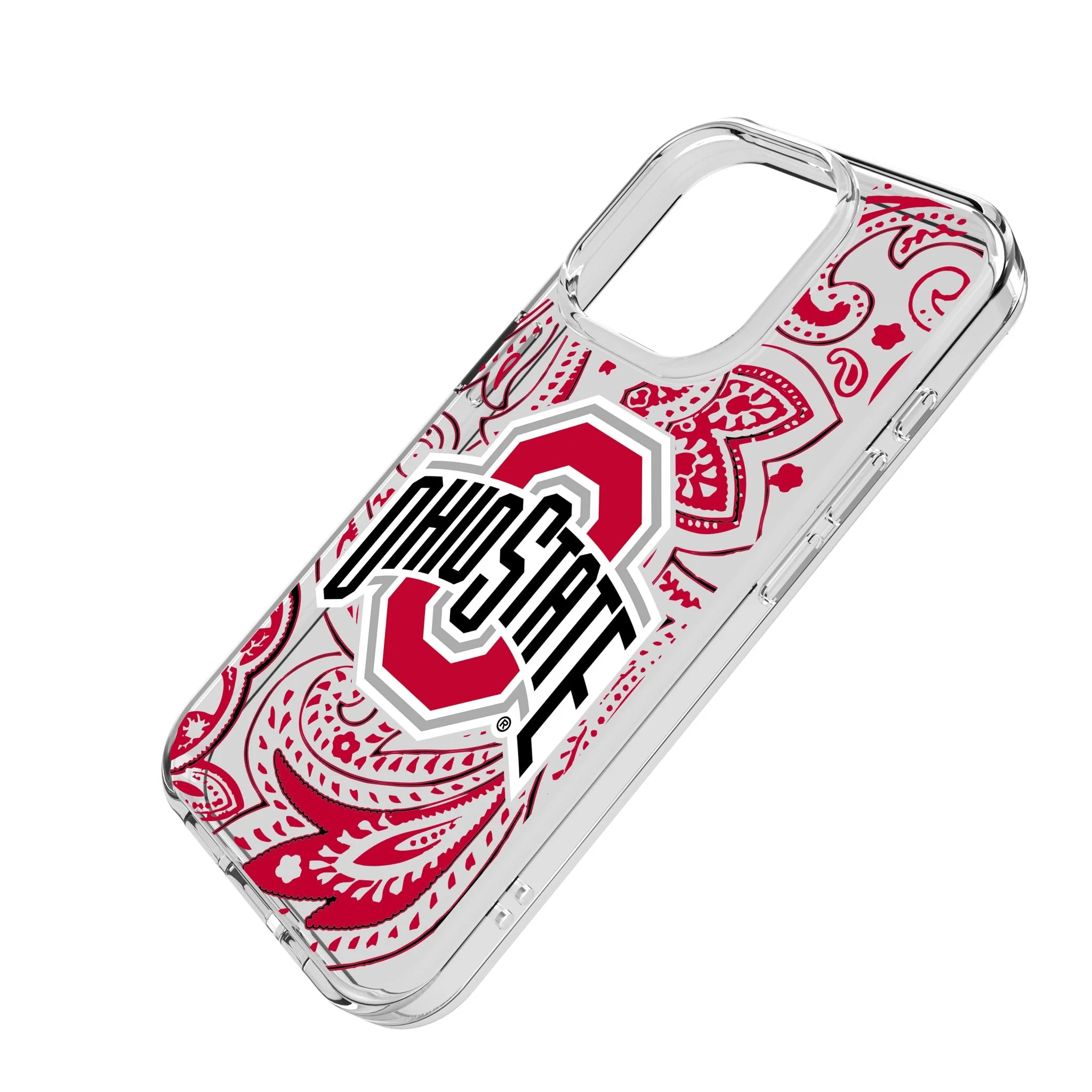 Ohio State University Buckeyes Paisley Clear Phone Case for Apple iPhone - Image 2