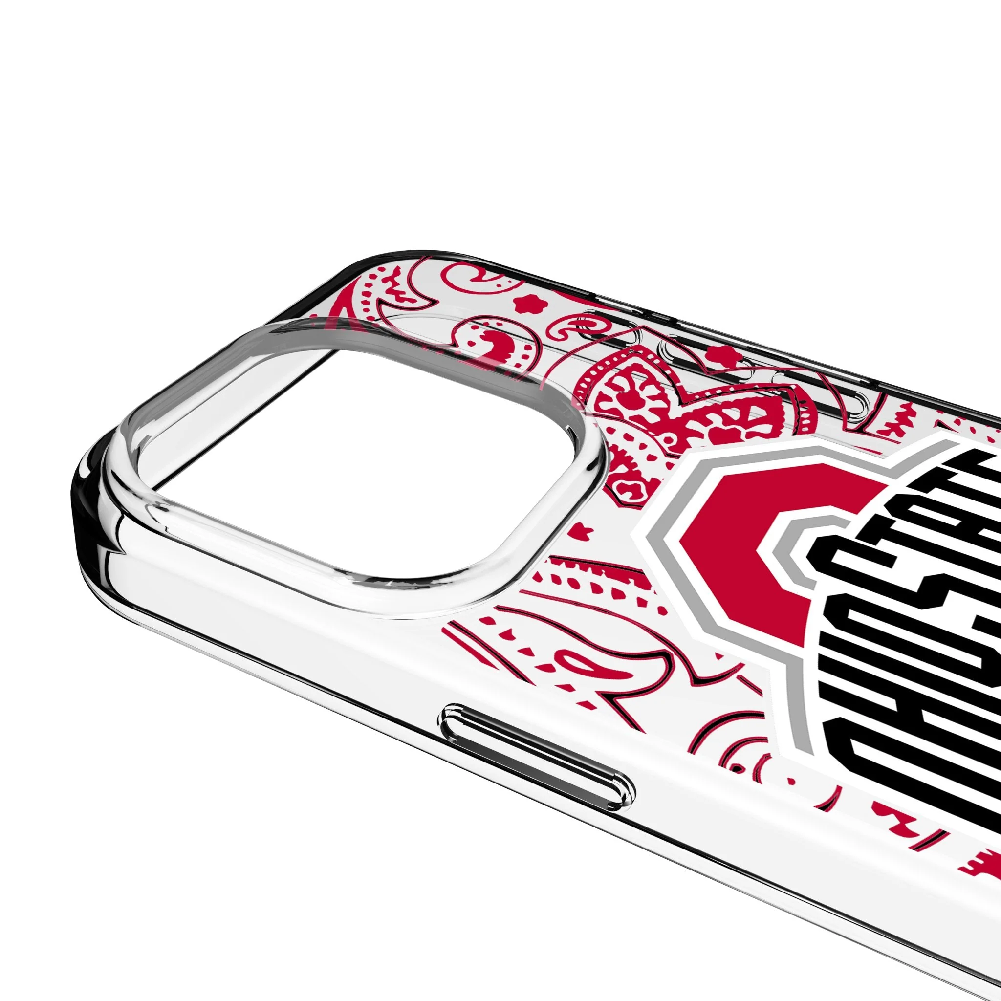 Ohio State University Buckeyes Paisley Clear Phone Case for Apple iPhone - Image 3