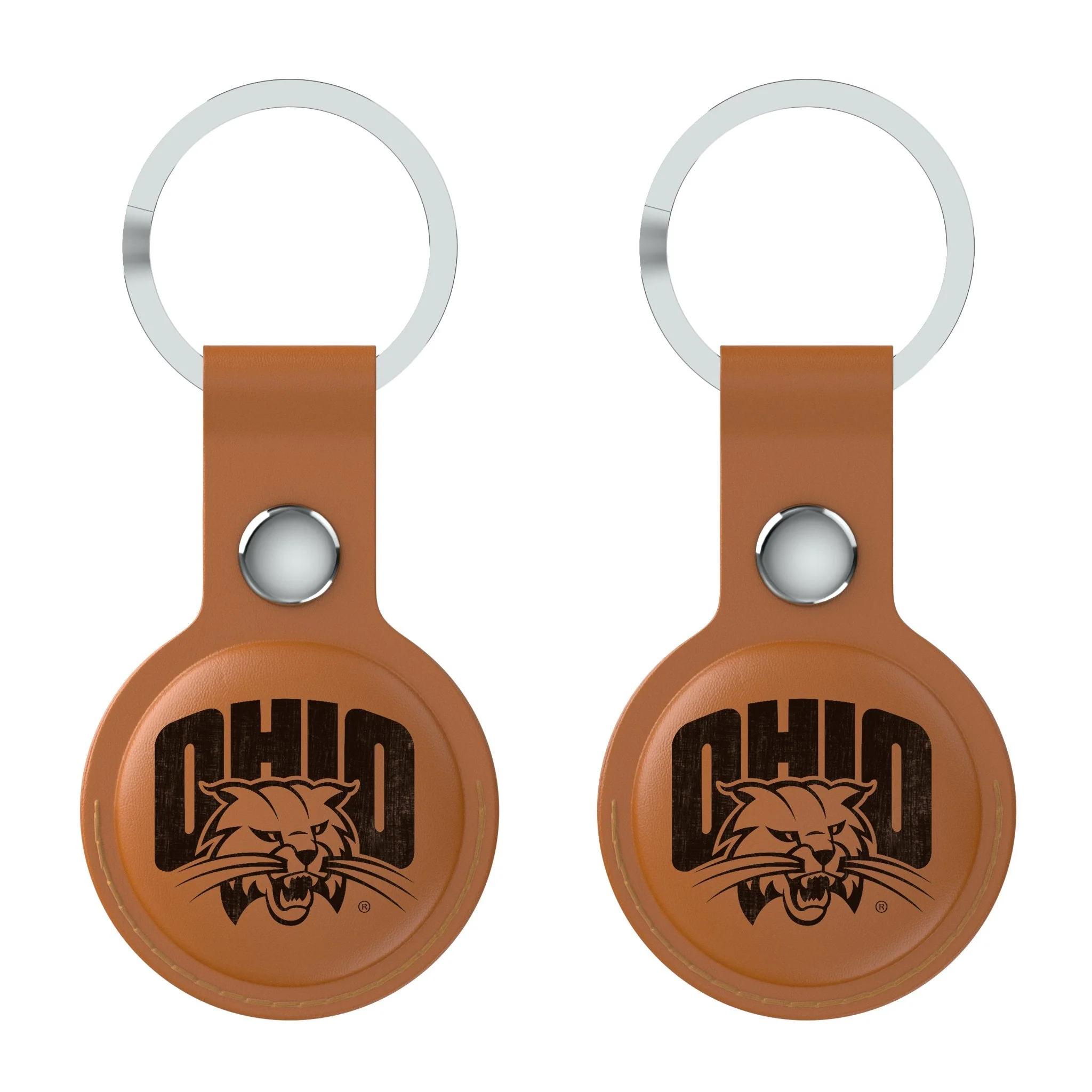 Ohio University Bobcats Burn Brown Airtag Holder 2-Pack - Image 2