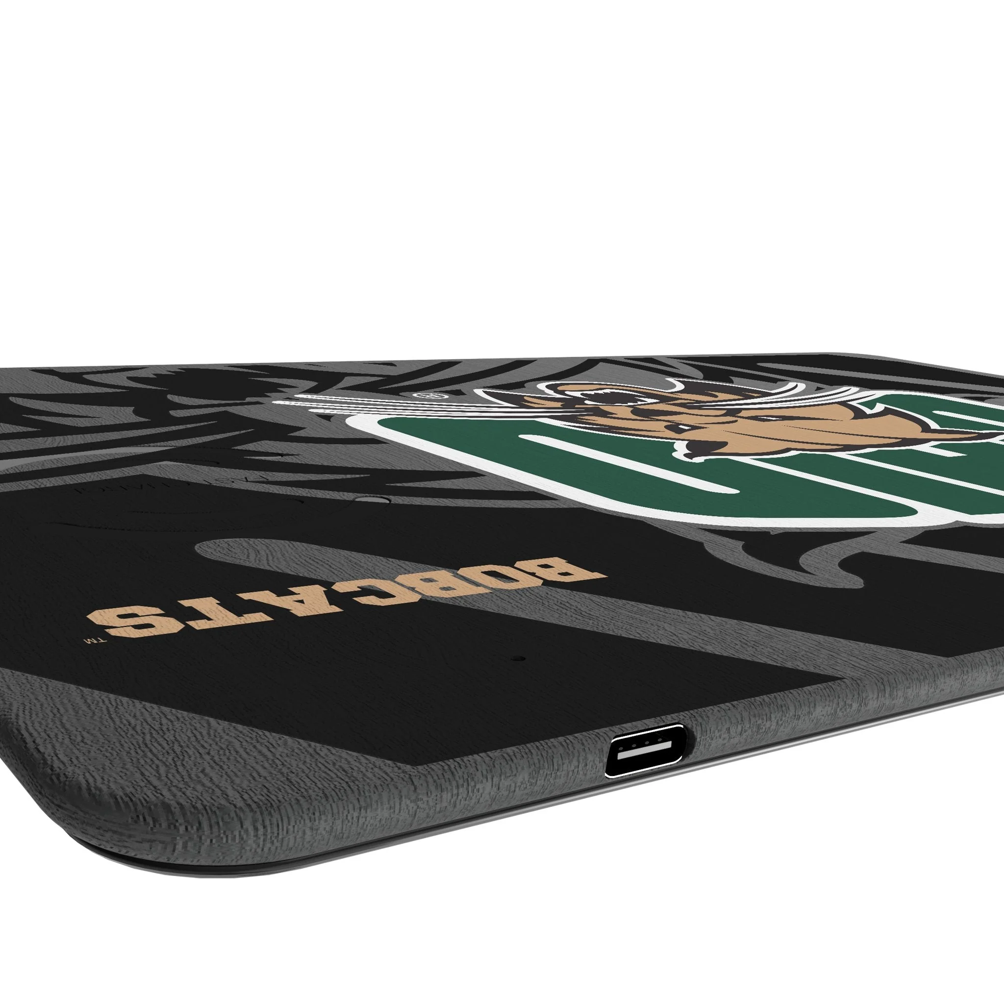 Ohio University Bobcats Monocolor Tilt 15-Watt Wireless Charger and Mouse Pad - Image 3