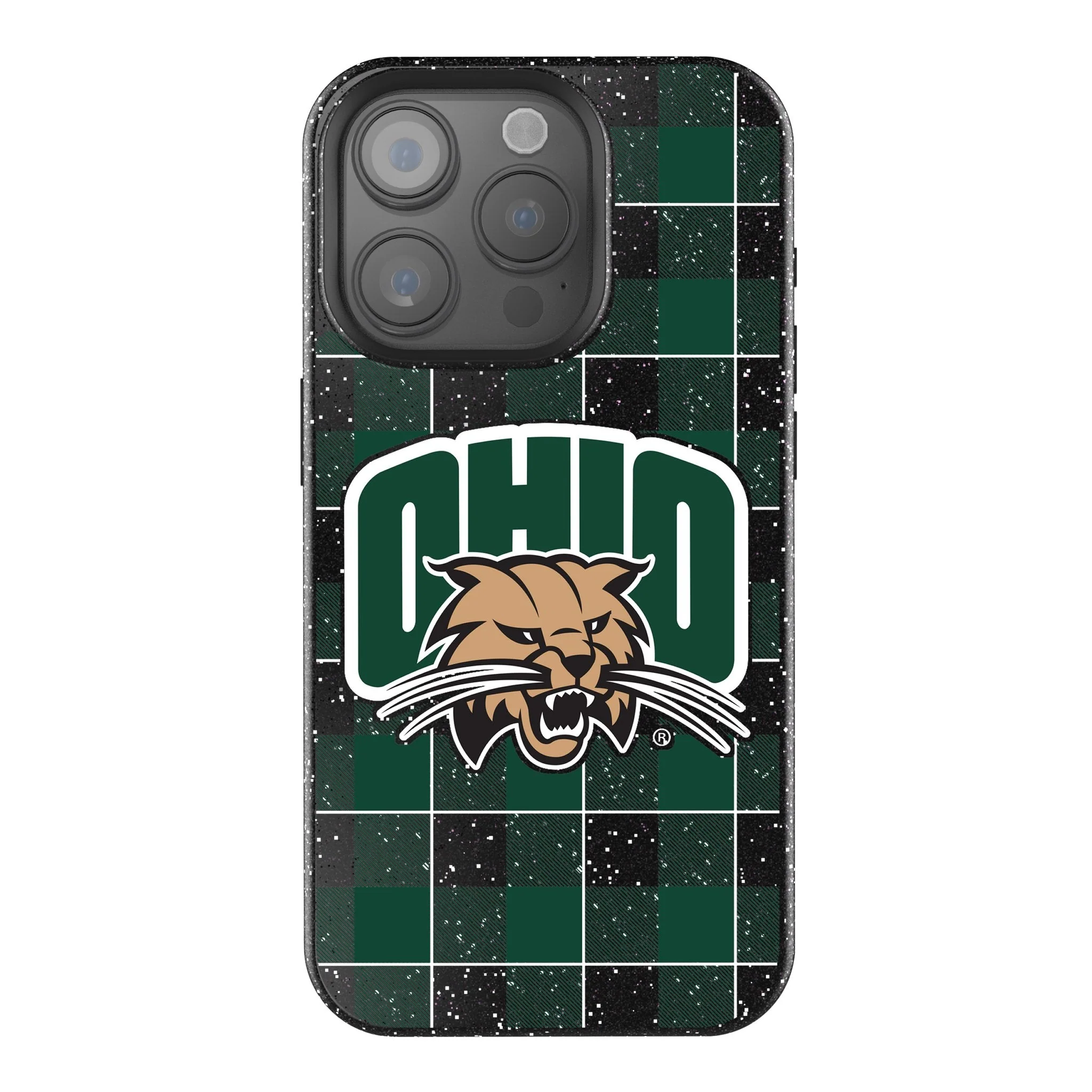 Ohio University Bobcats Plaid Bling Phone Case
